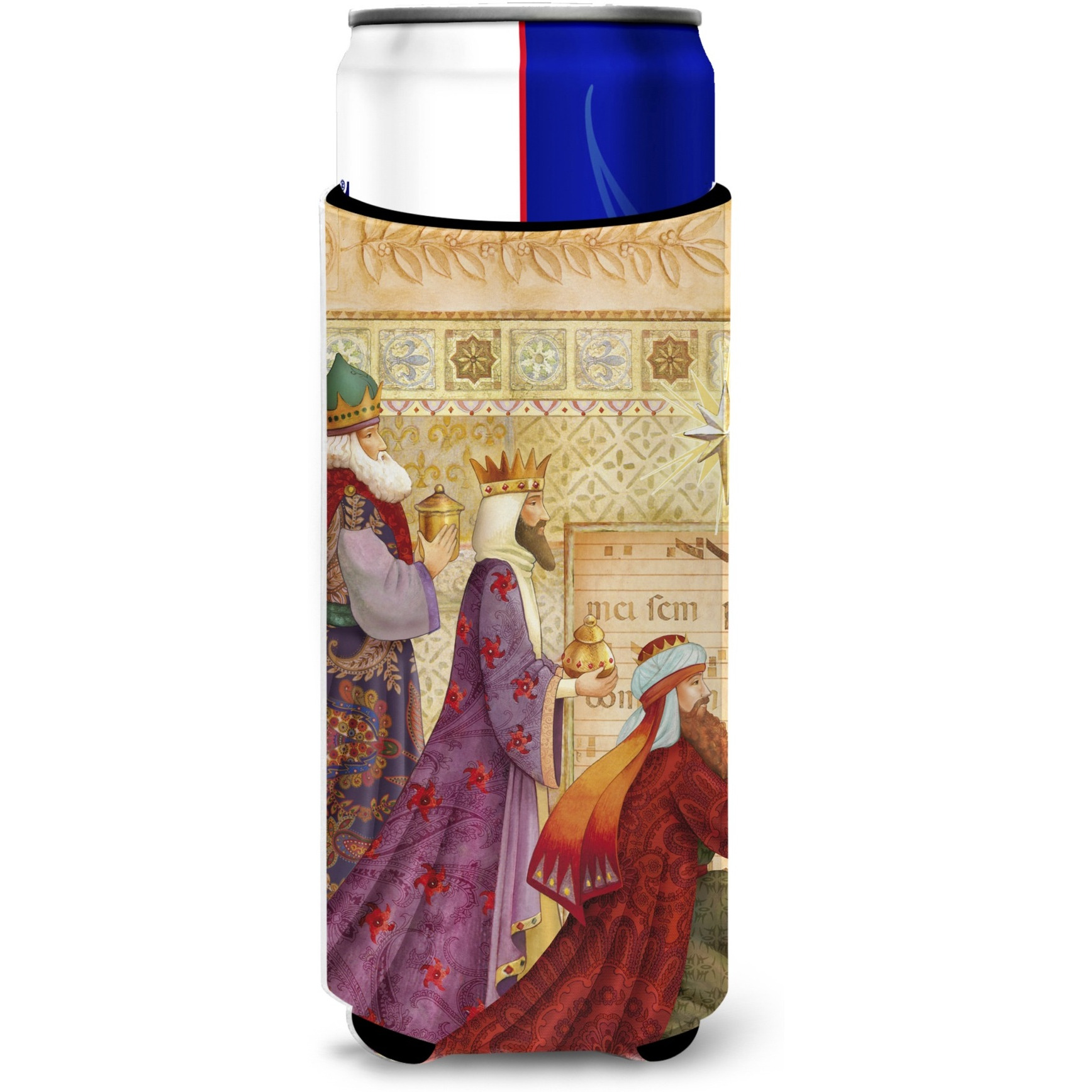 &quotCaroline's Treasures Christmas Three Wise Men Michelob Ultra Koozies for Slim Cans, Multicolor"