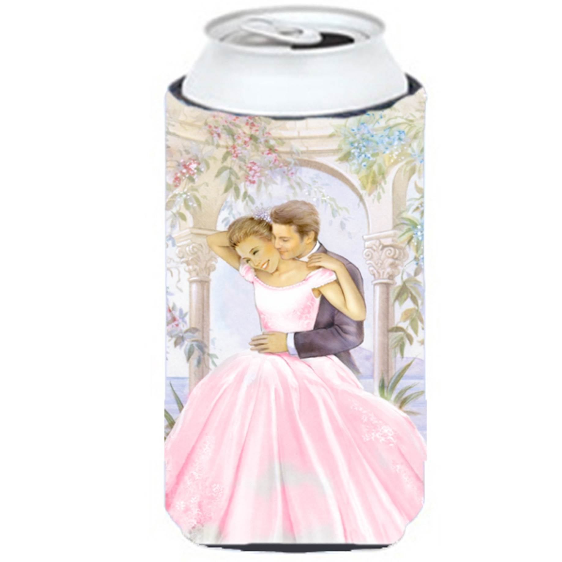 &quotCaroline's Treasures APH8293TBC Romantic Couple Kiss Tall Boy Koozie Hugger, Multicolor"