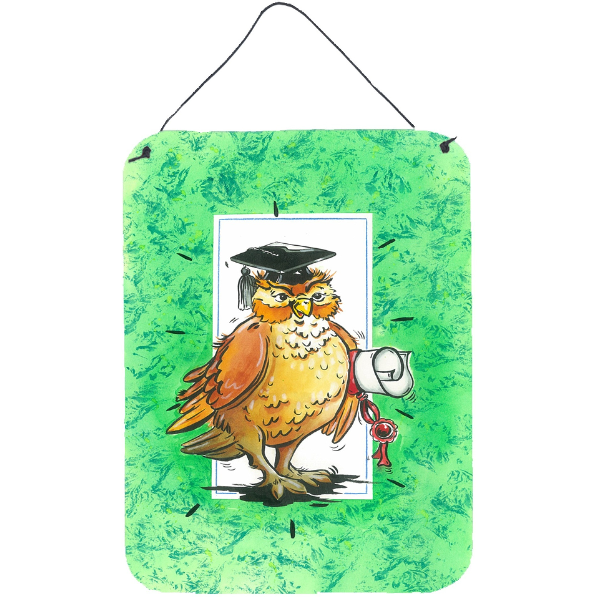 &quotCaroline's Treasures Graduation The Wise Owl Wall or Door Hanging Prints APH8469DS1216, 16HX12W, Multicolor"