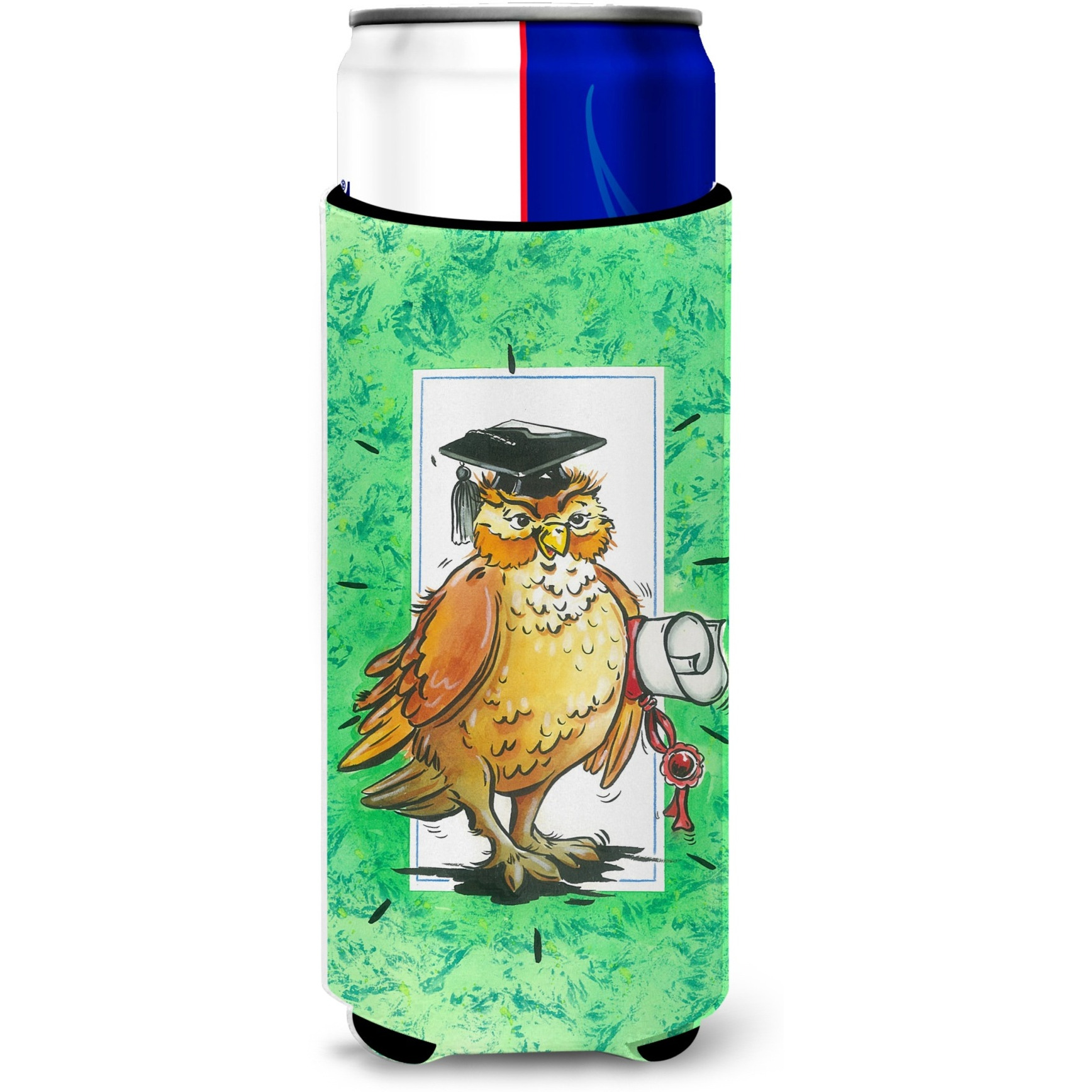 &quotCaroline's Treasures Graduation The Wise Owl Michelob Ultra Koozies for Slim Cans, Multicolor"