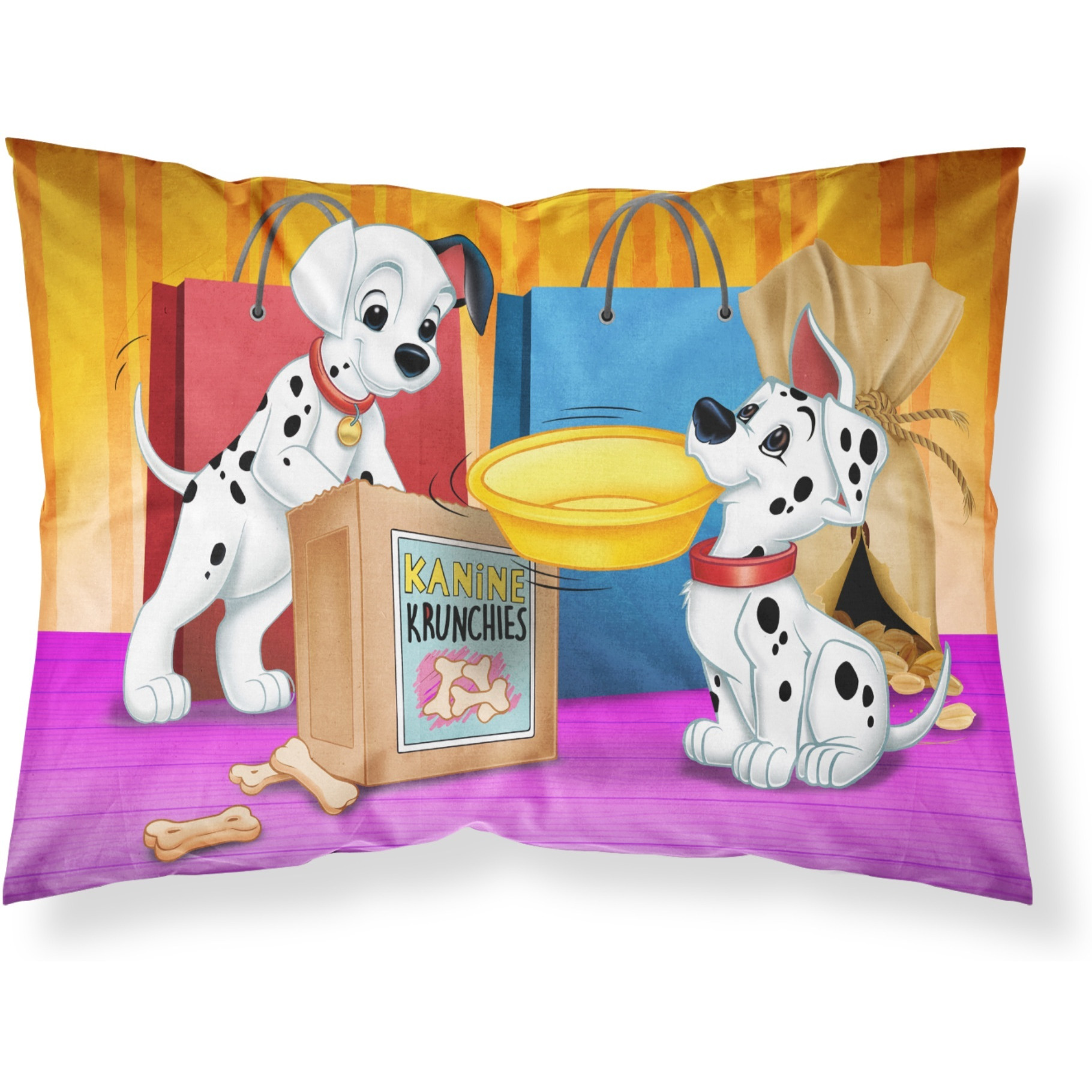 &quotCaroline's Treasures "&quotDalmatians Snack Time"" Printed, Polyester Envelope Closure pillowcase, Standard, Multicolor"