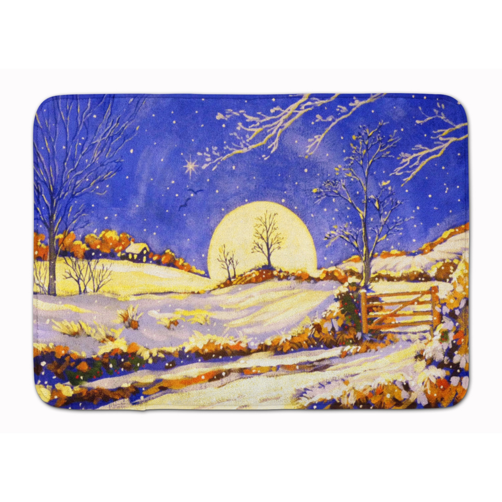 &quotCaroline's Treasures Winter Moonrise by Roy Avis Floor Mat, 19"" x 27"", Multicolor"