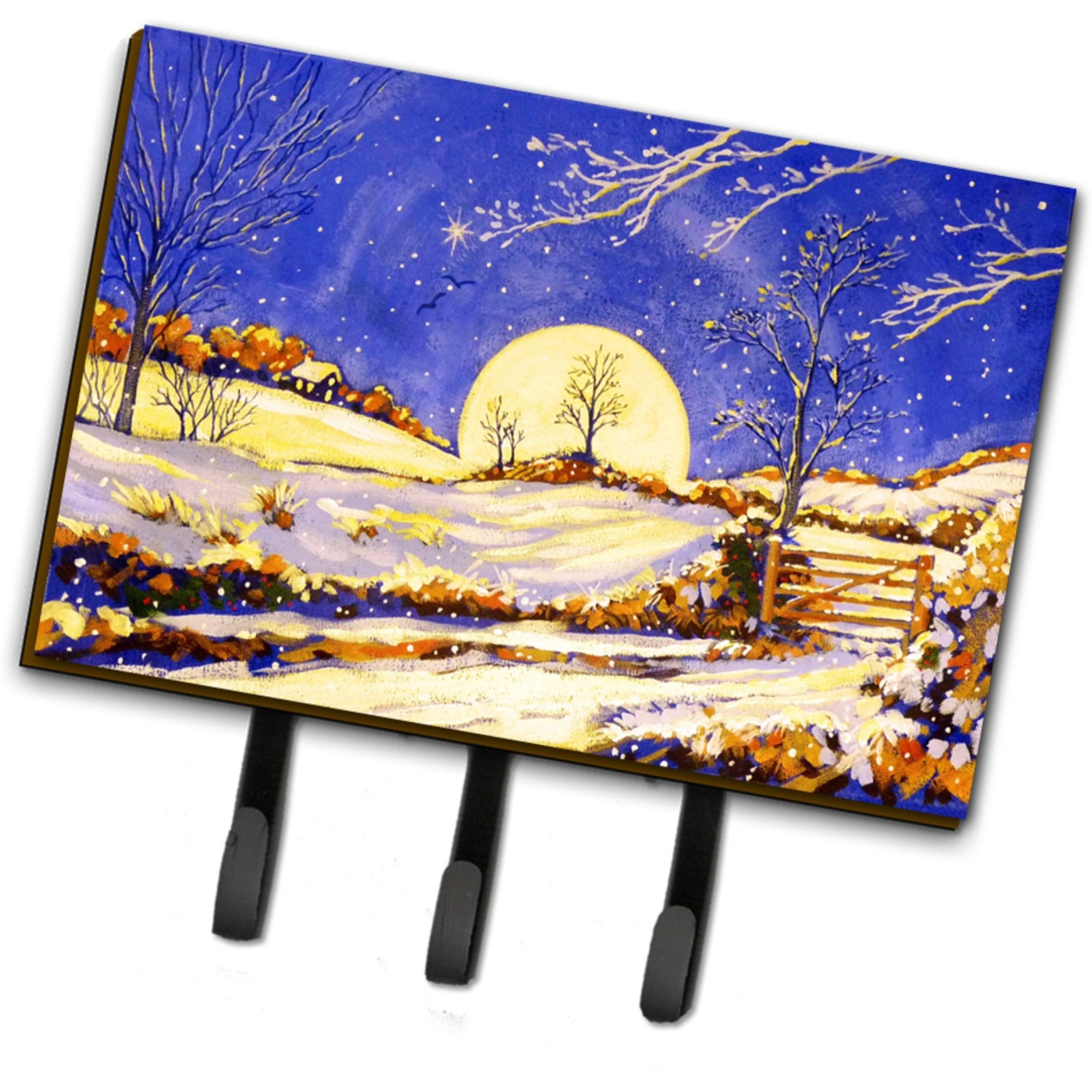 &quotCaroline's Treasures Winter Moonrise by Roy Avis Leash or Key Holder ARA0139TH68, Triple, Multicolor"