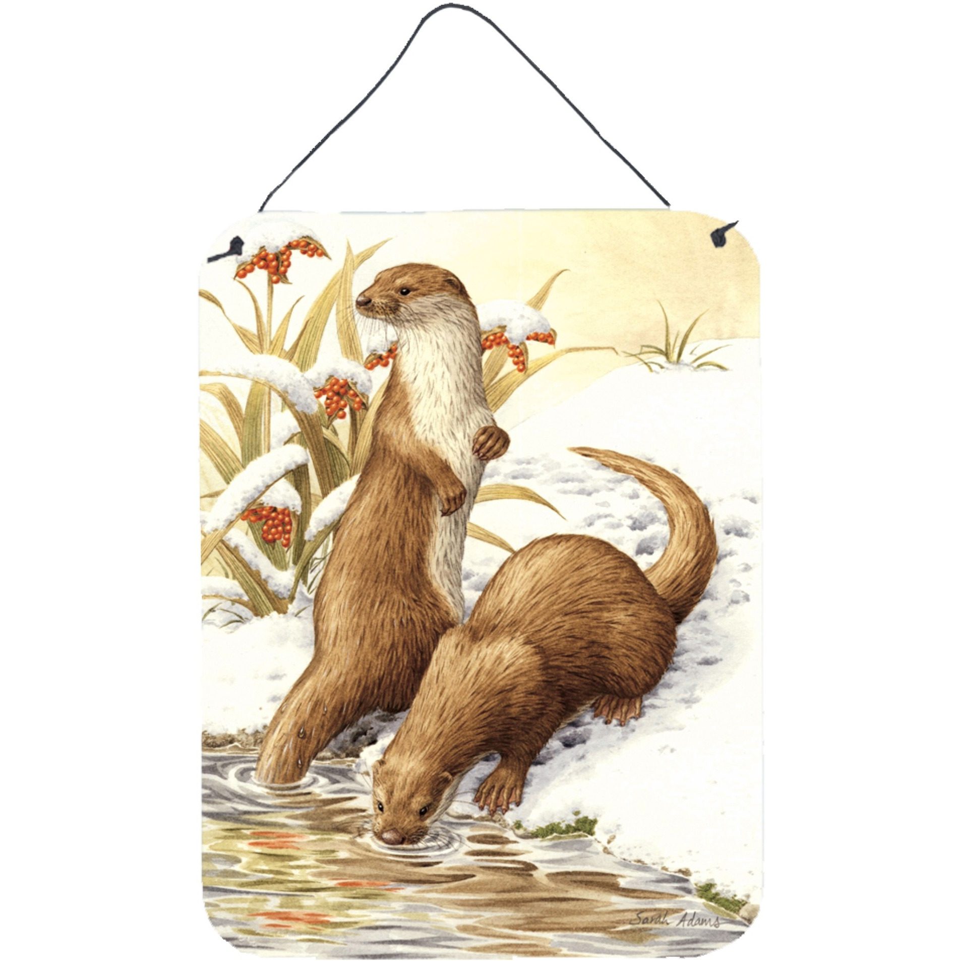&quotCaroline's Treasures Otters & Gladon Irises Wall or Door Hanging Prints ASA2005DS1216, 16HX12W, Multicolor"