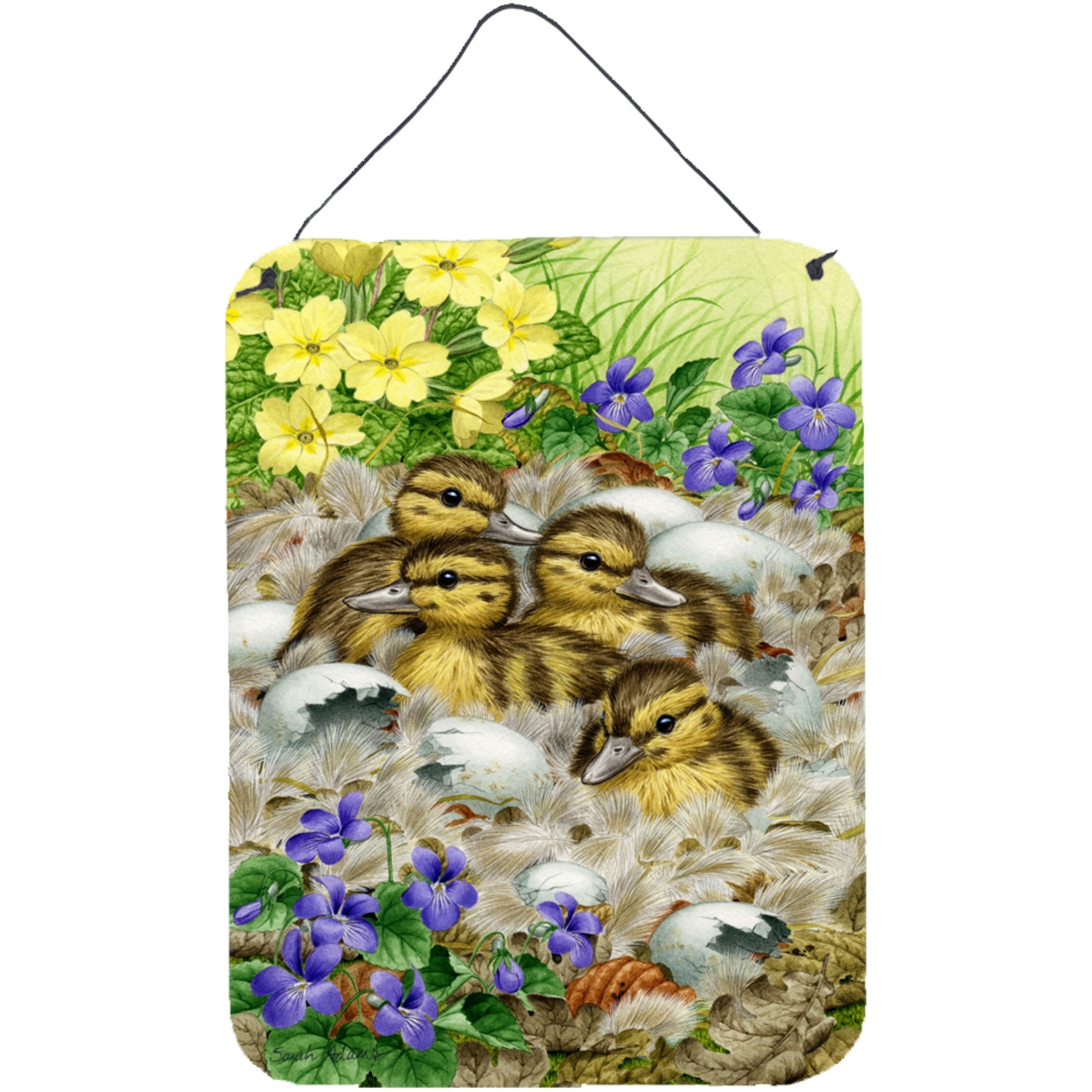 &quotCaroline's Treasures Mallard Duck Chicks Wall or Door Hanging Prints ASA2020DS1216, 16HX12W, Multicolor"