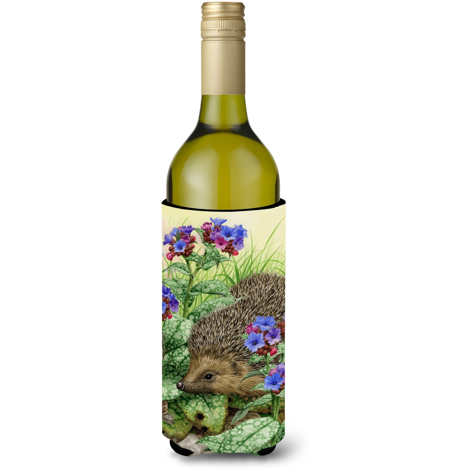 &quotCaroline's Treasures Hedgehog Wine Bottle Koozie Hugger, 750 ml, Multicolor"
