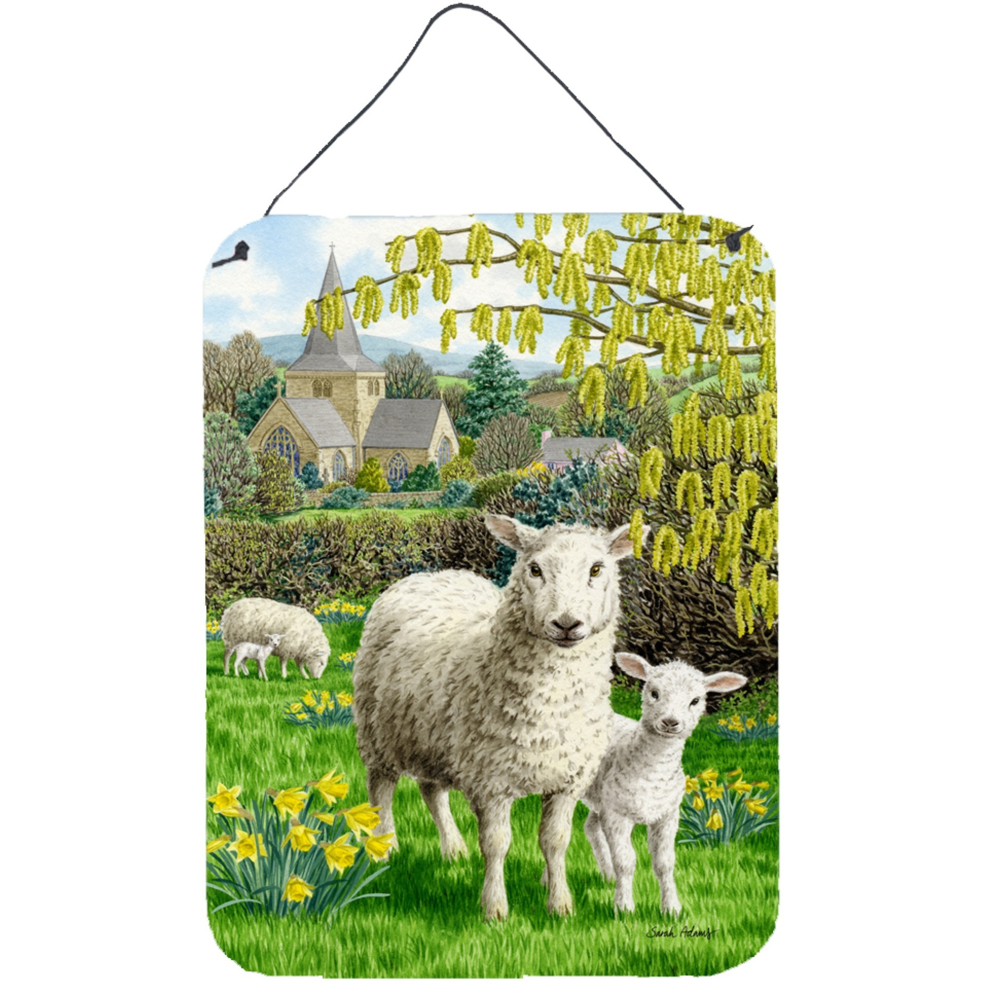 &quotCaroline's Treasures Sheep Wall or Door Hanging Prints ASA2024DS1216, 16HX12W, Multicolor"