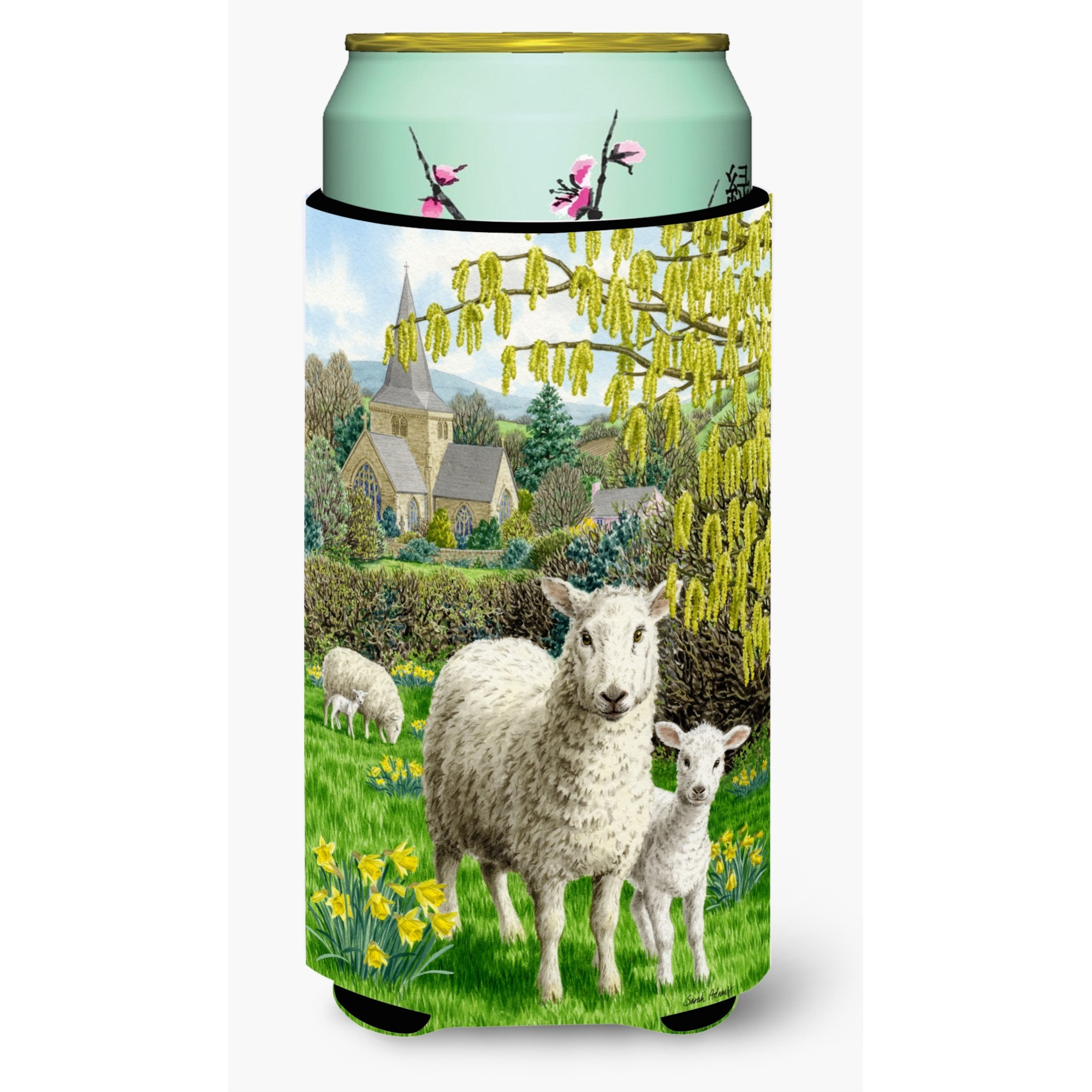 &quotCaroline's Treasures Sheep Tall Boy Koozie Hugger, Multicolor"