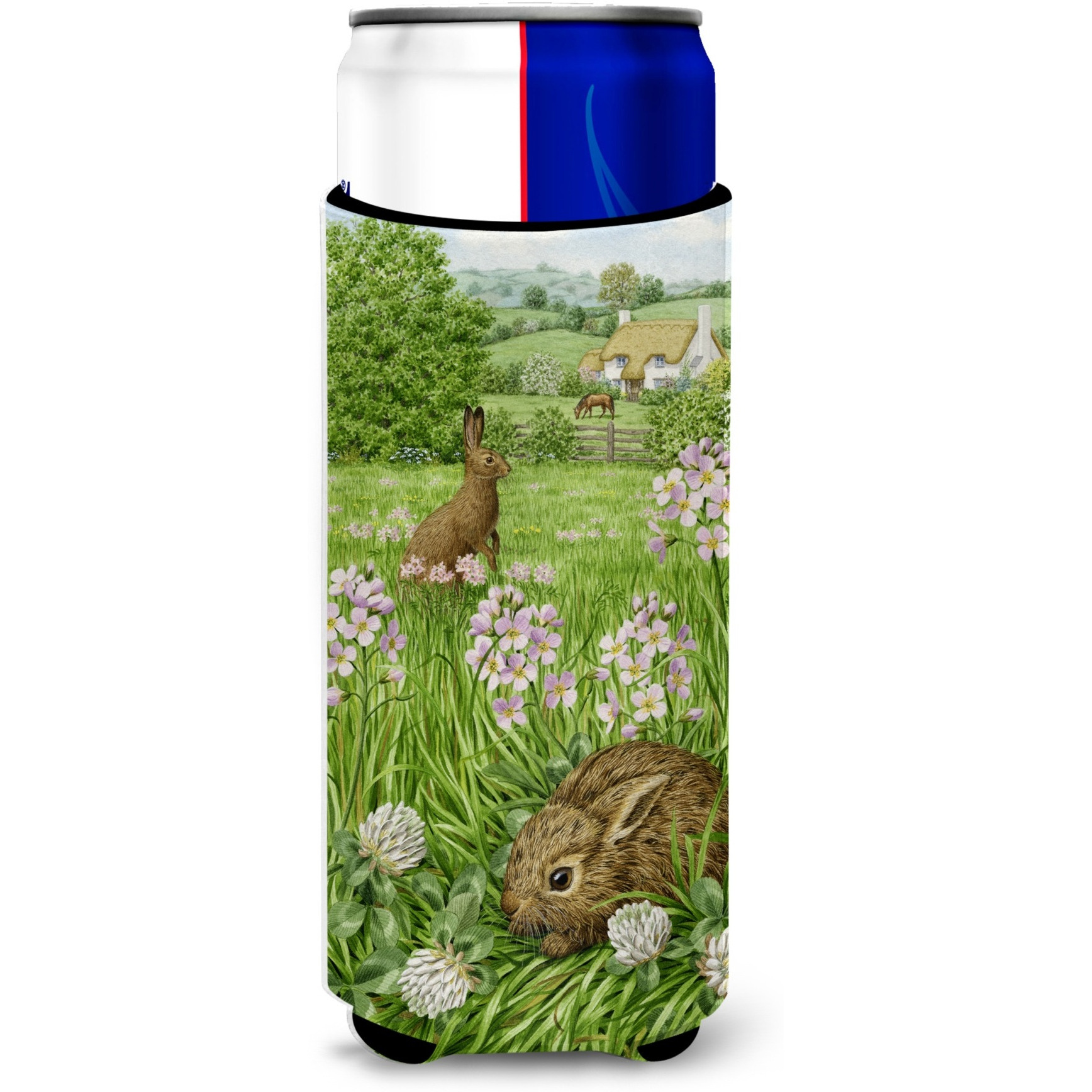 &quotCaroline's Treasures Leveret and Momma Rabbit Michelob Ultra Koozies for Slim Cans, Multicolor"
