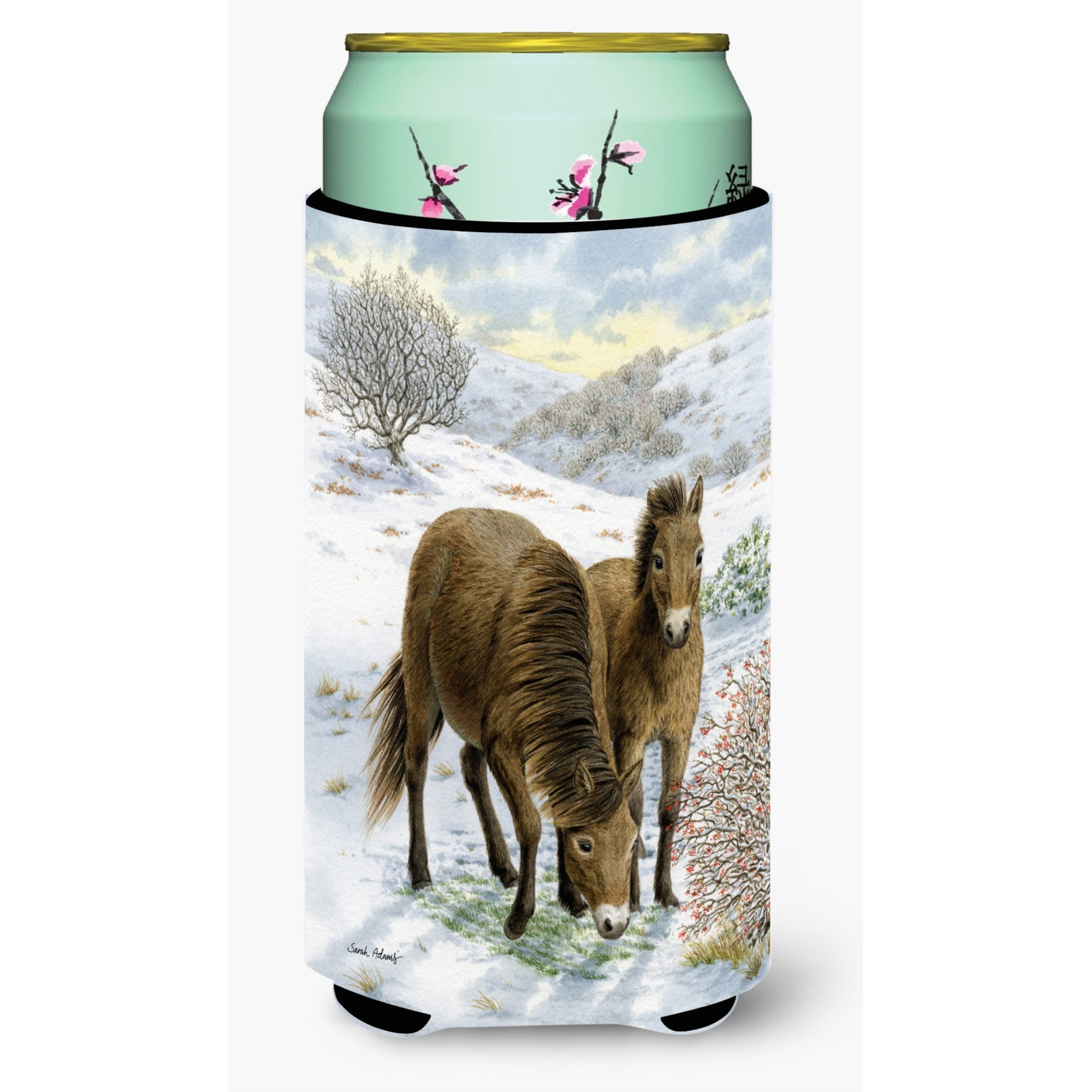 &quotCaroline's Treasures Exmoor Ponies Horse Tall Boy Koozie Hugger, Multicolor"