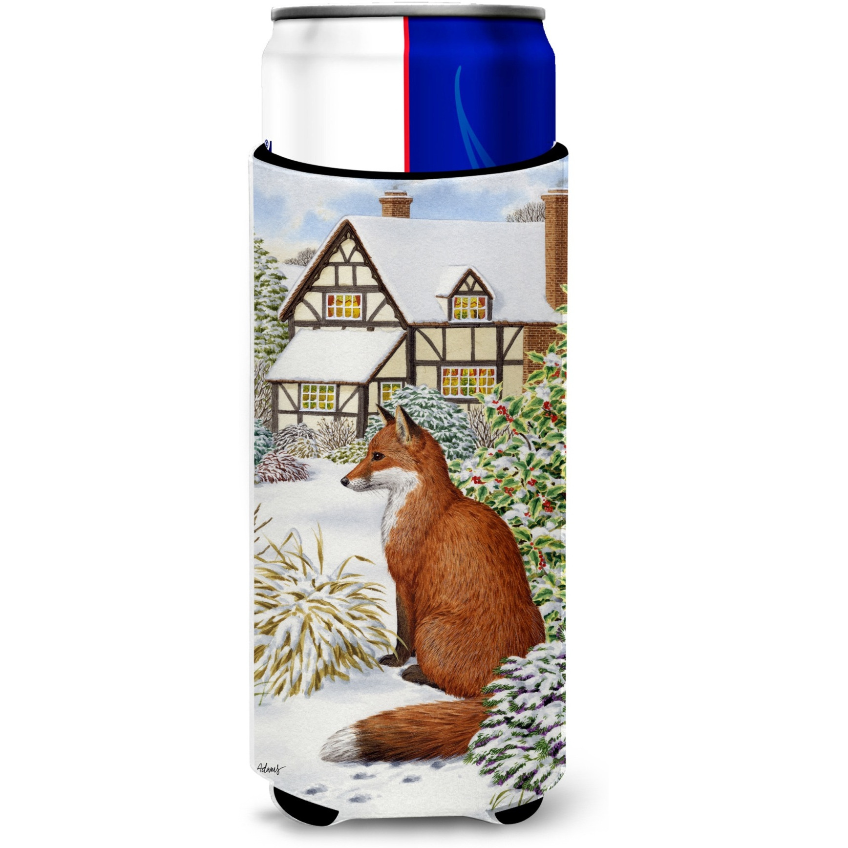 &quotCaroline's Treasures Fox By The Cottage Michelob Ultra Koozies for Slim Cans, Multicolor"
