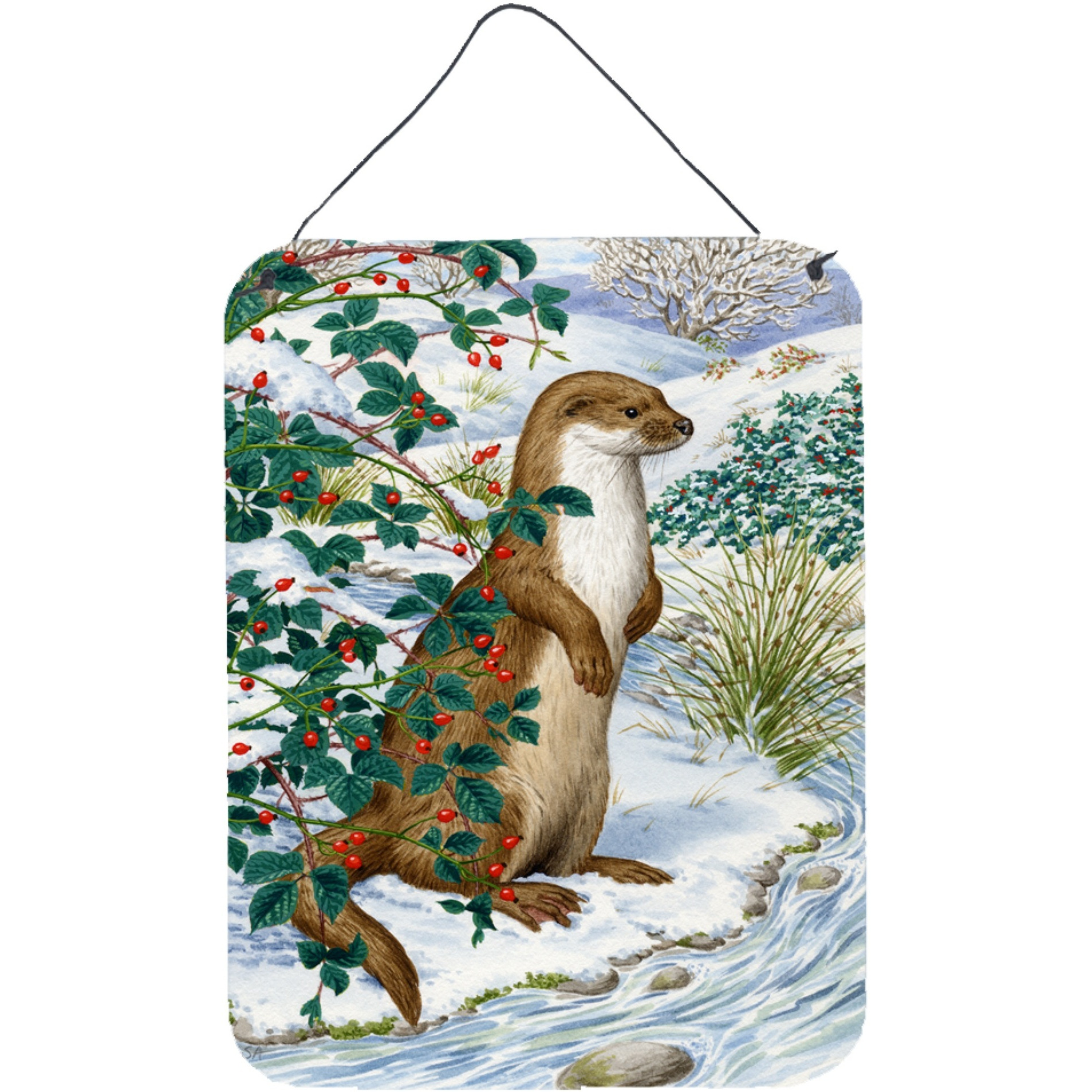 &quotCaroline's Treasures Otter Wall or Door Hanging Prints ASA2047DS1216, 16HX12W, Multicolor"
