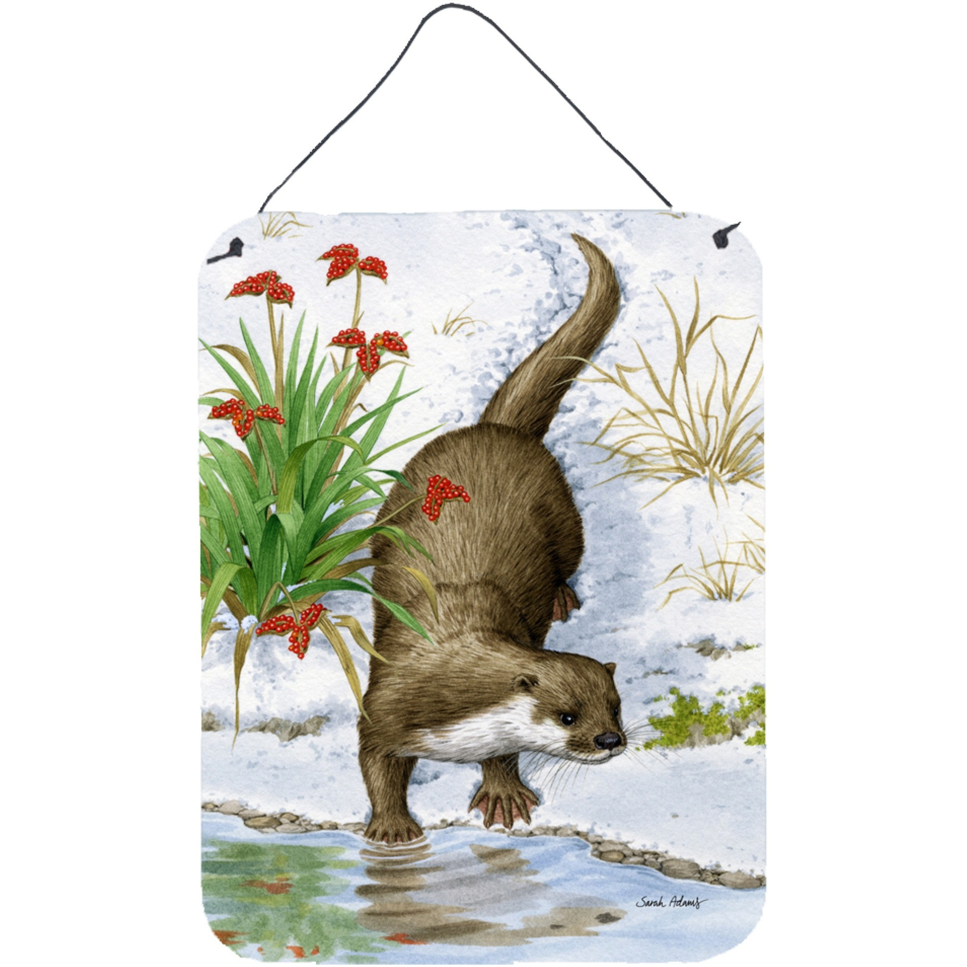 &quotCaroline's Treasures Otter by the Water Wall or Door Hanging Prints ASA2048DS1216, 16HX12W, Multicolor"