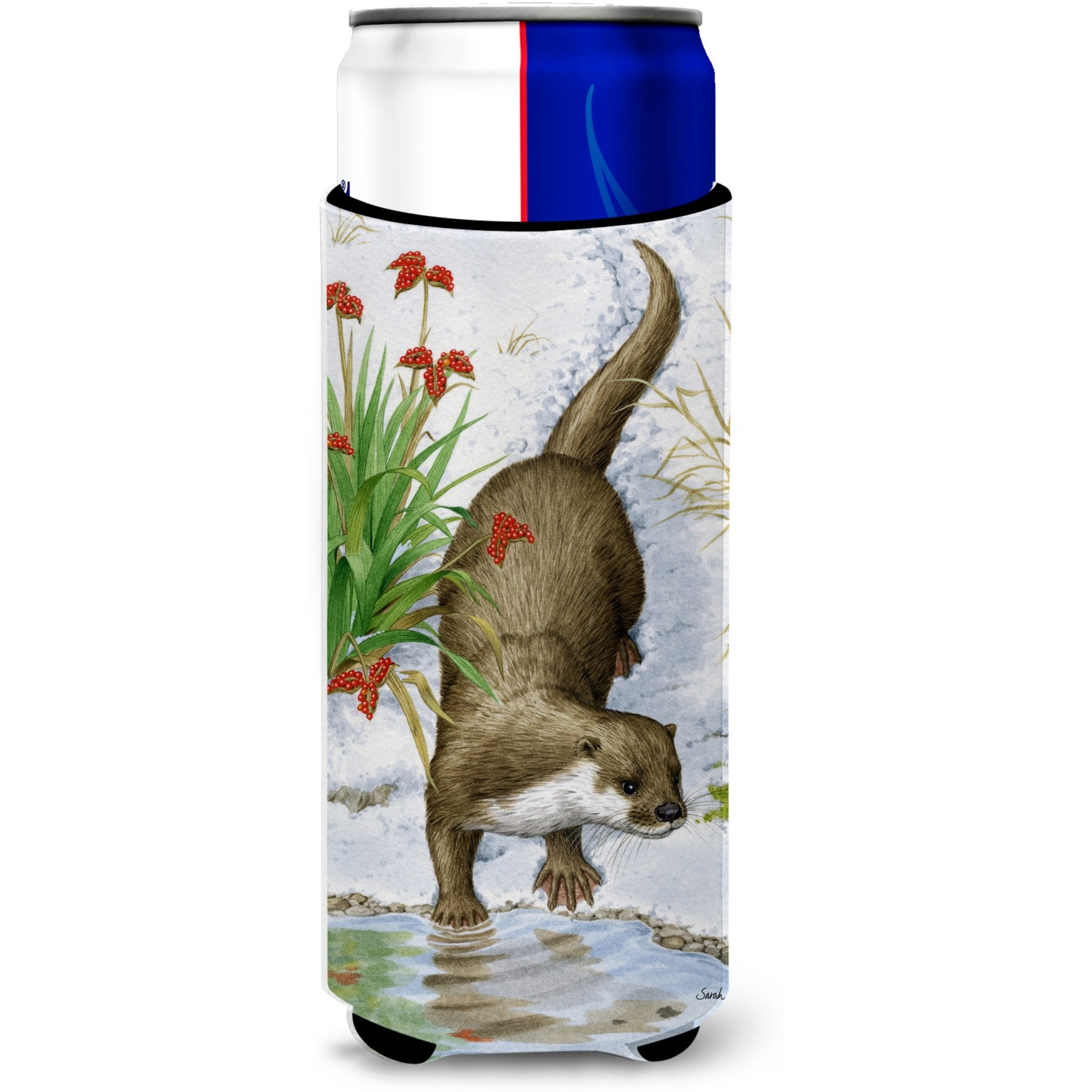 &quotCaroline's Treasures Otter By The Water Michelob Ultra Koozies for Slim Cans, Multicolor"