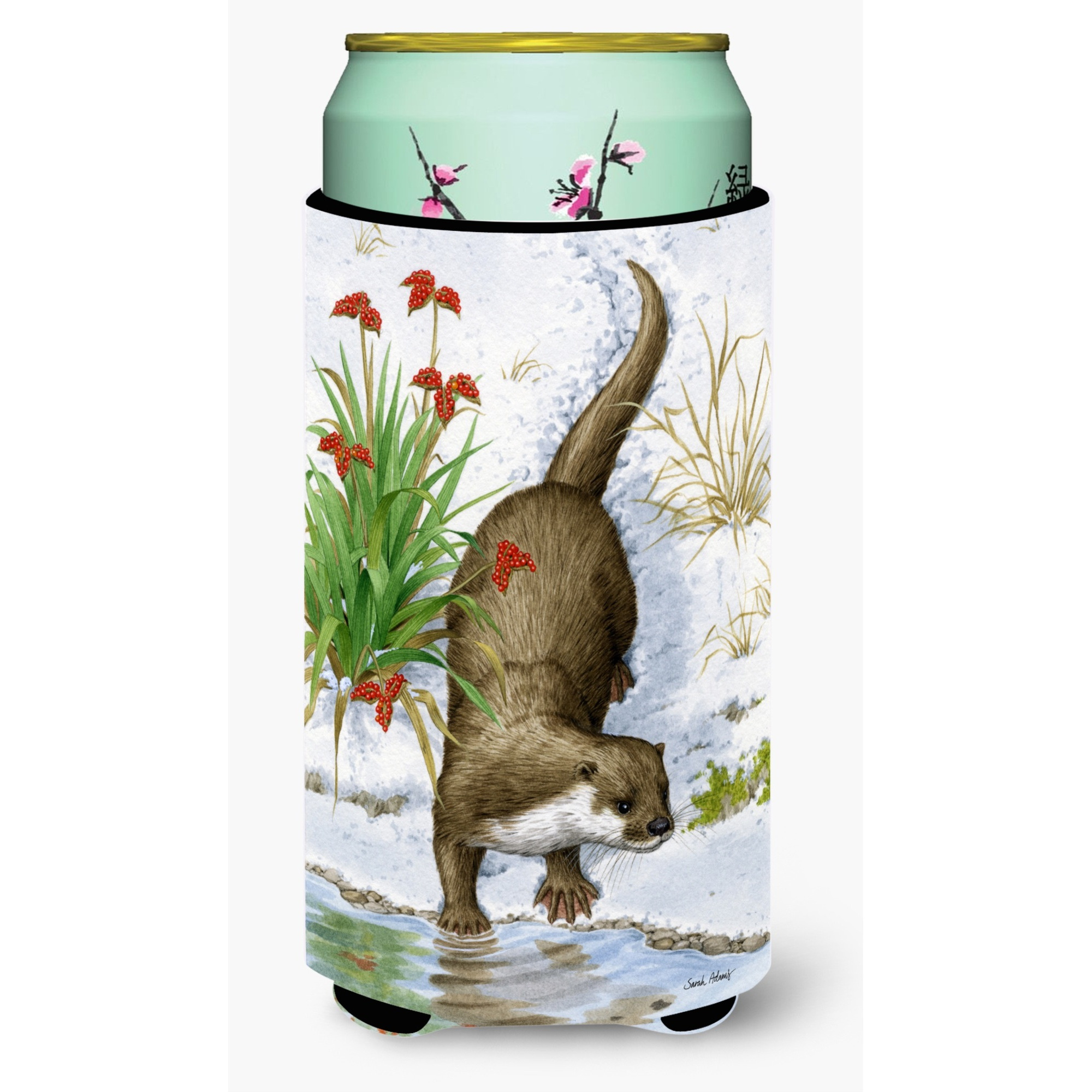 &quotCaroline's Treasures Otter By The Water Tall Boy Koozie Hugger, Multicolor"