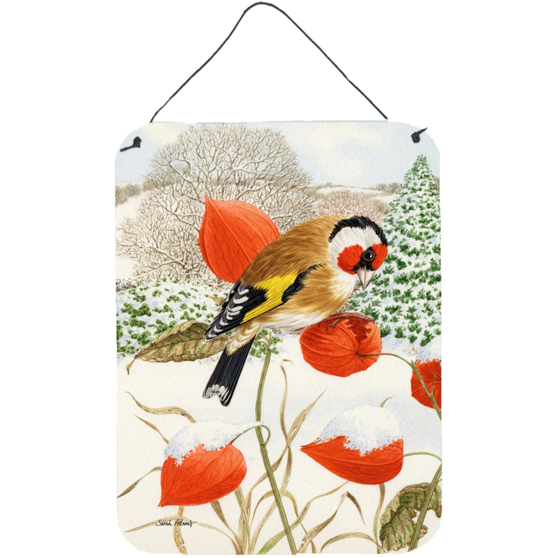 &quotCaroline's Treasures European Goldfinch Wall or Door Hanging Prints ASA2055DS1216, 16HX12W, Multicolor"