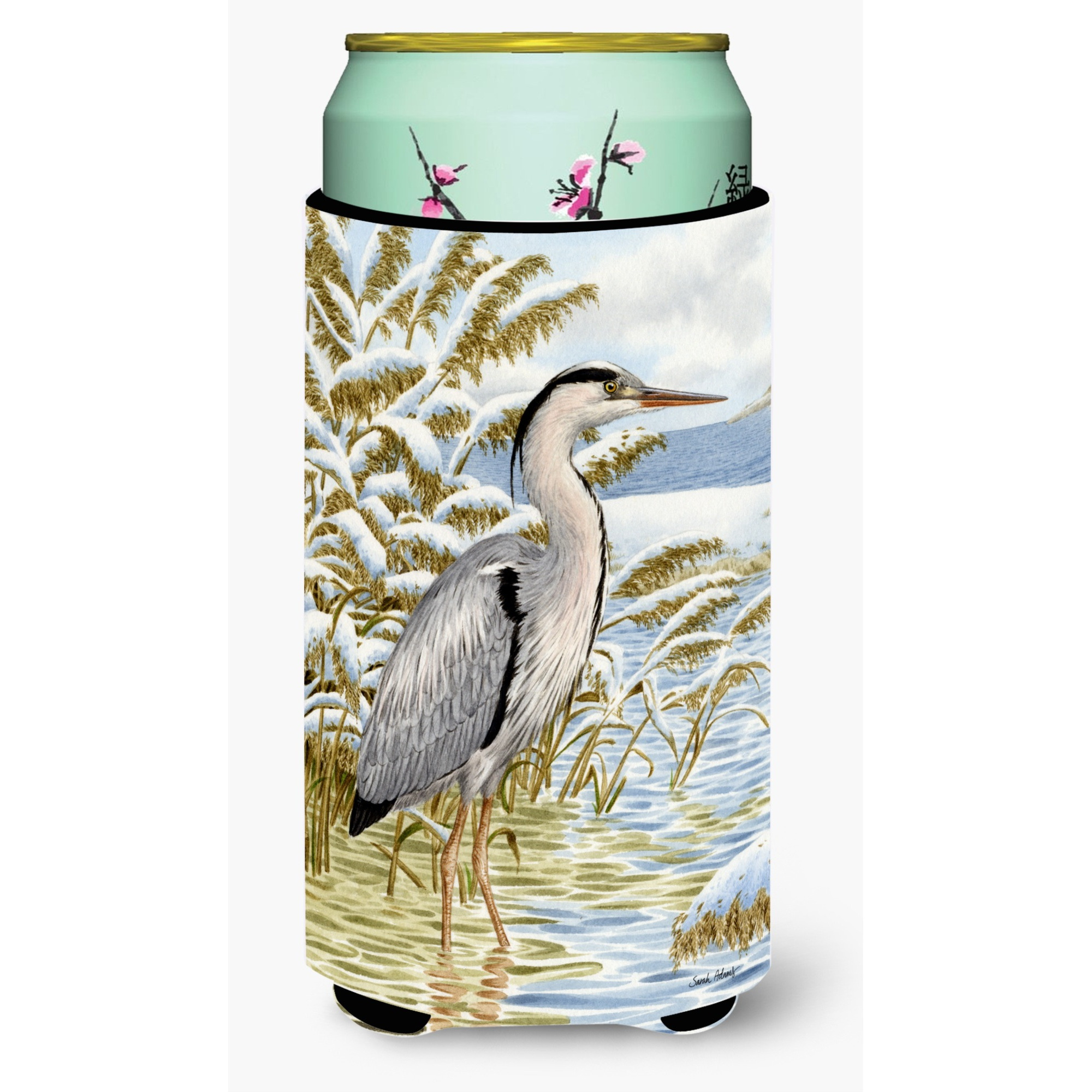&quotCaroline's Treasures Blue Heron In The Water Tall Boy Koozie Hugger, Multicolor"