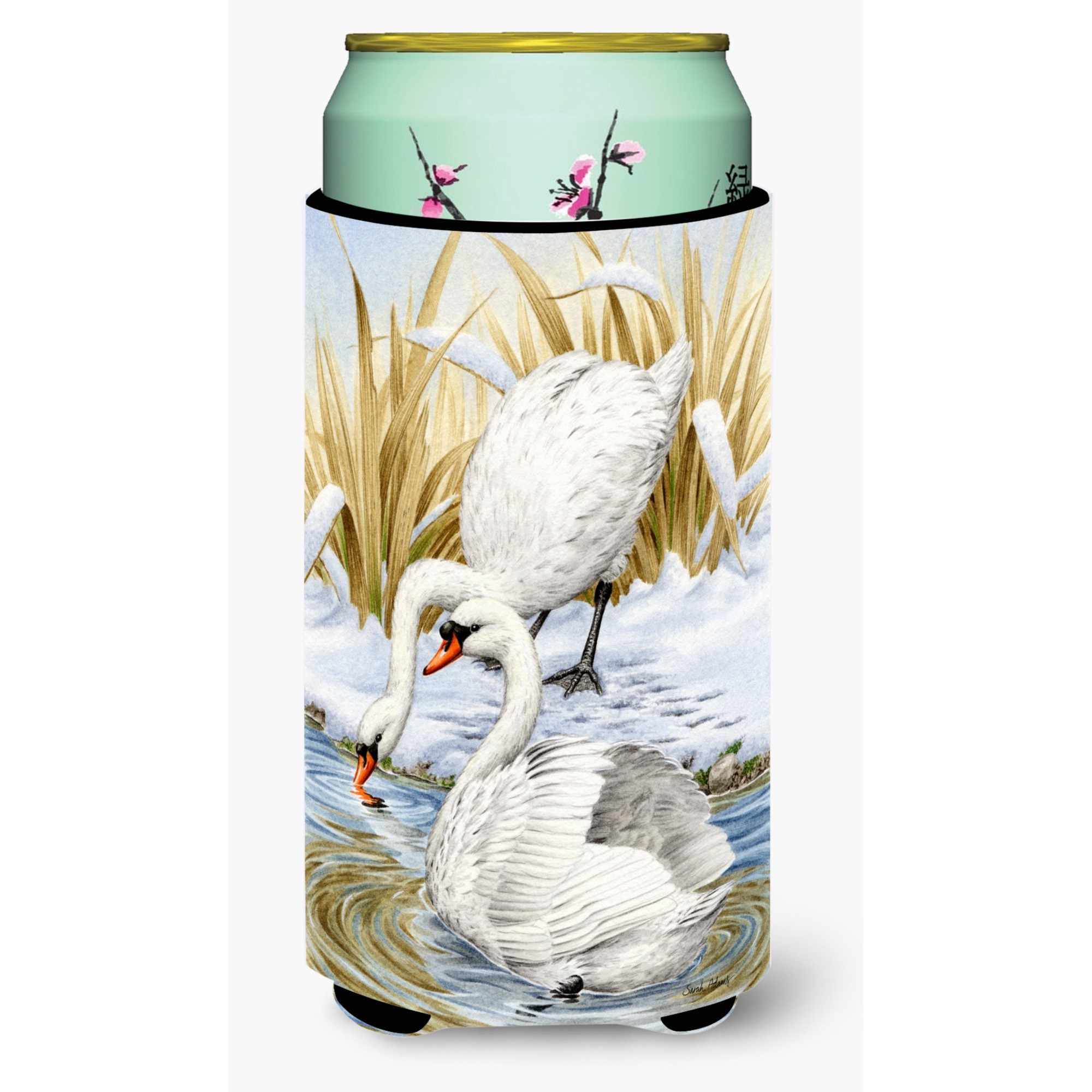 &quotCaroline's Treasures White Swans Tall Boy Koozie Hugger, Multicolor"