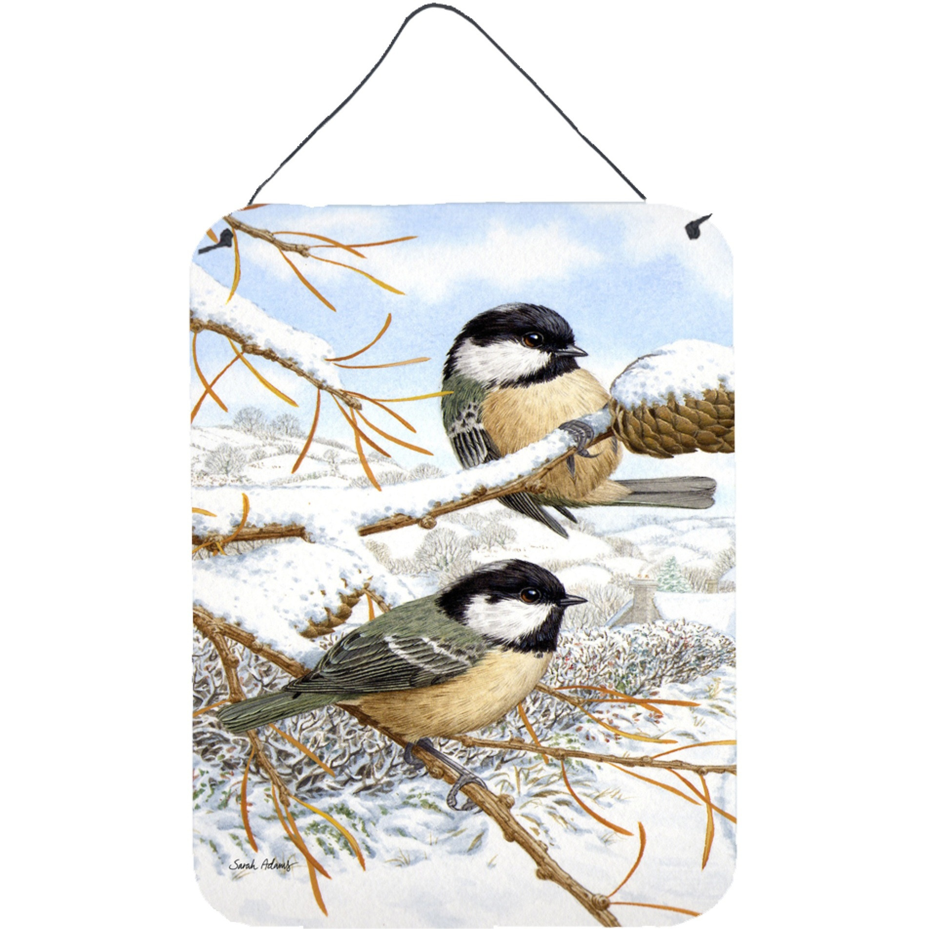 &quotCaroline's Treasures Coal Tits Wall or Door Hanging Prints ASA2065DS1216, 16HX12W, Multicolor"