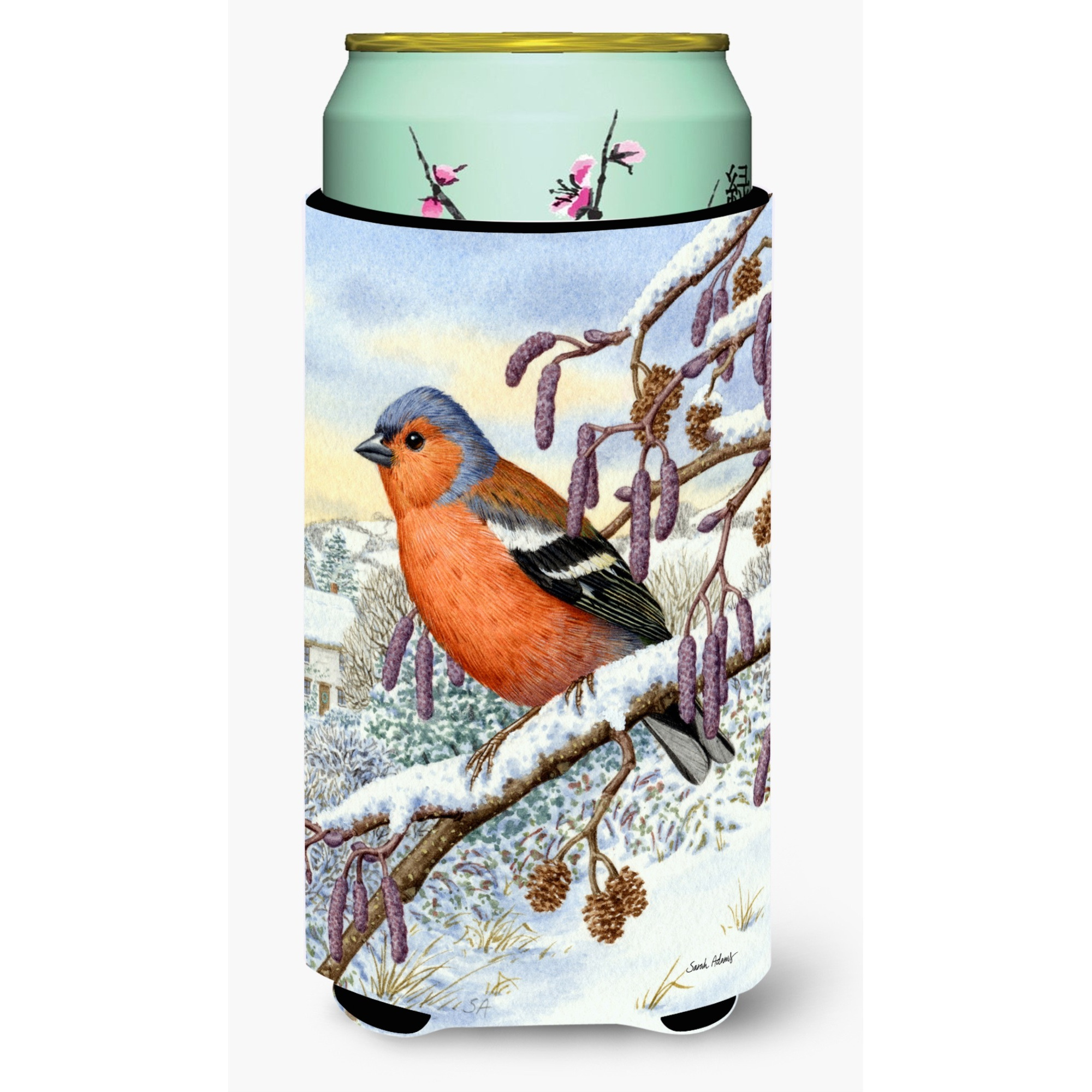 &quotCaroline's Treasures ASA2066TBC Eurasian Bullfinch Tall Boy Koozie Hugger, Multicolor"