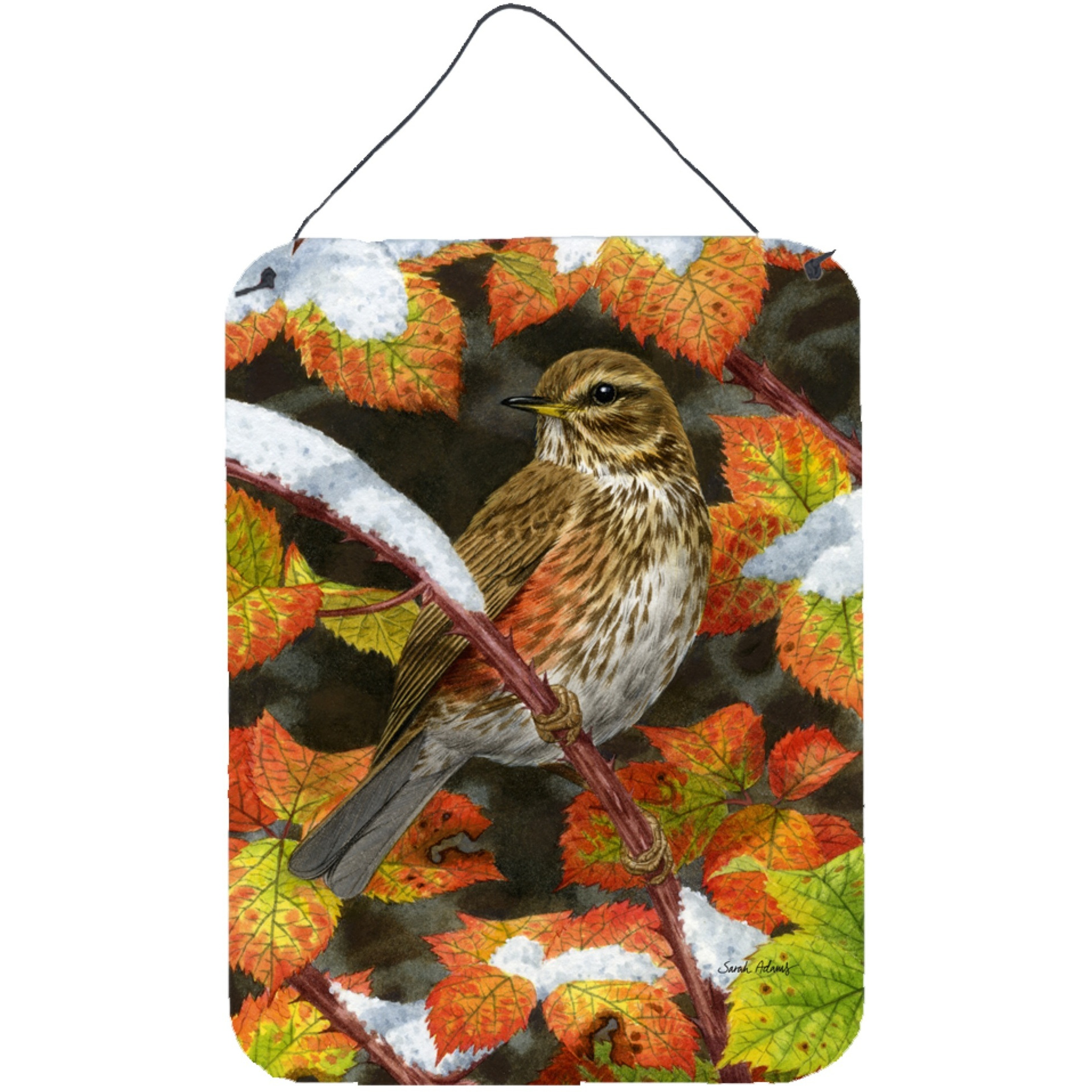 &quotCaroline's Treasures Redwing Wall or Door Hanging Prints ASA2067DS1216, 16HX12W, Multicolor"