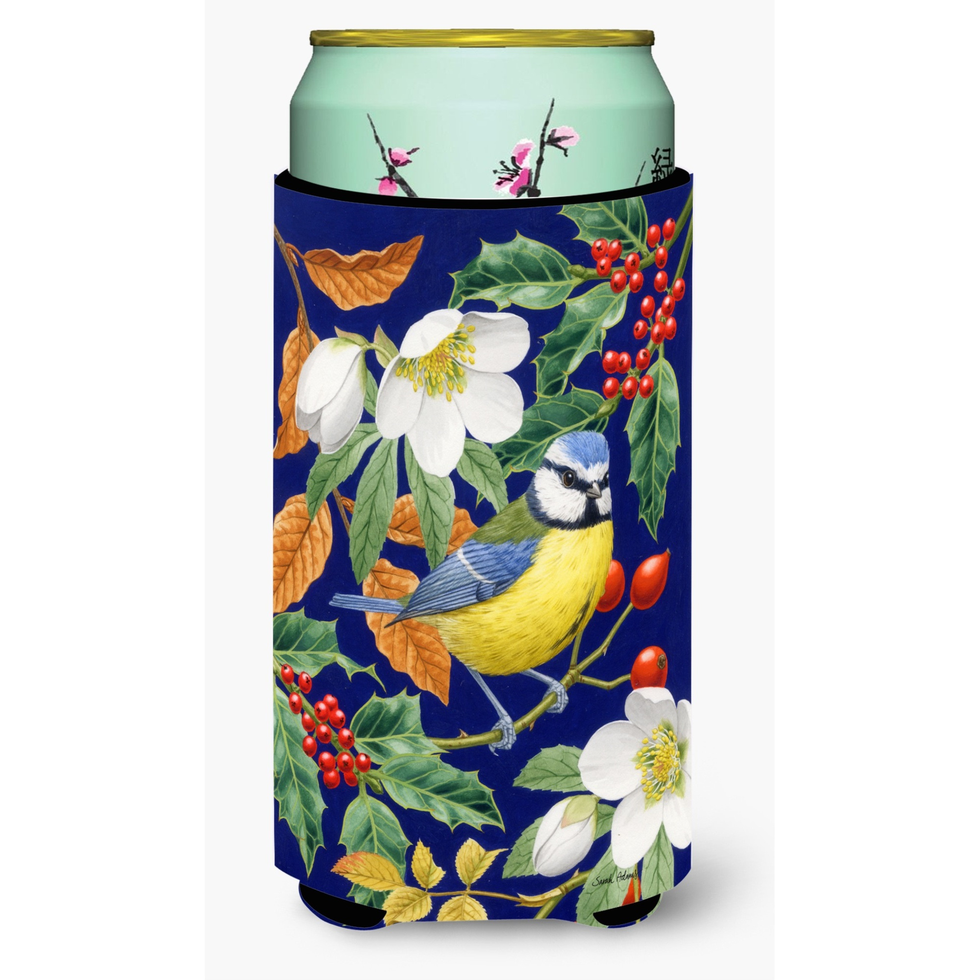 &quotCaroline's Treasures Eurasian Blue Tit Tall Boy Koozie Hugger, Multicolor"