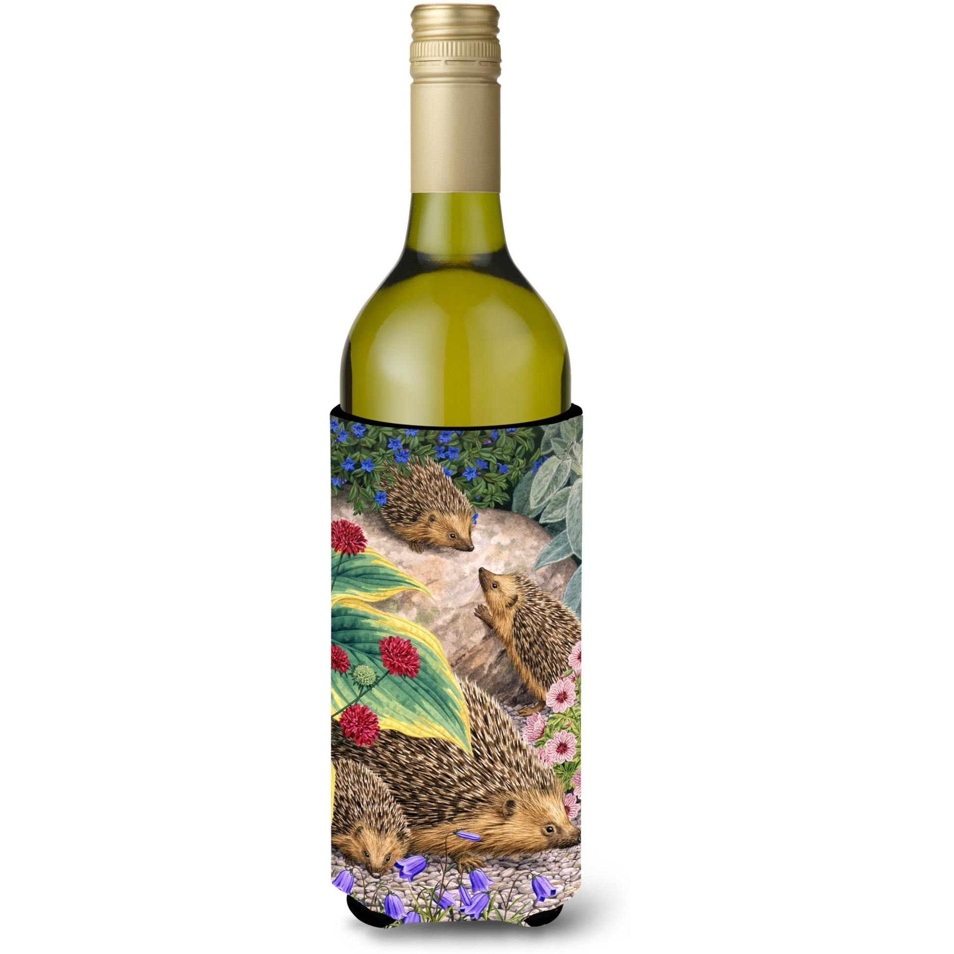 &quotCaroline's Treasures Hedgehogs Wine Bottle Koozie Hugger, 750 ml, Multicolor"
