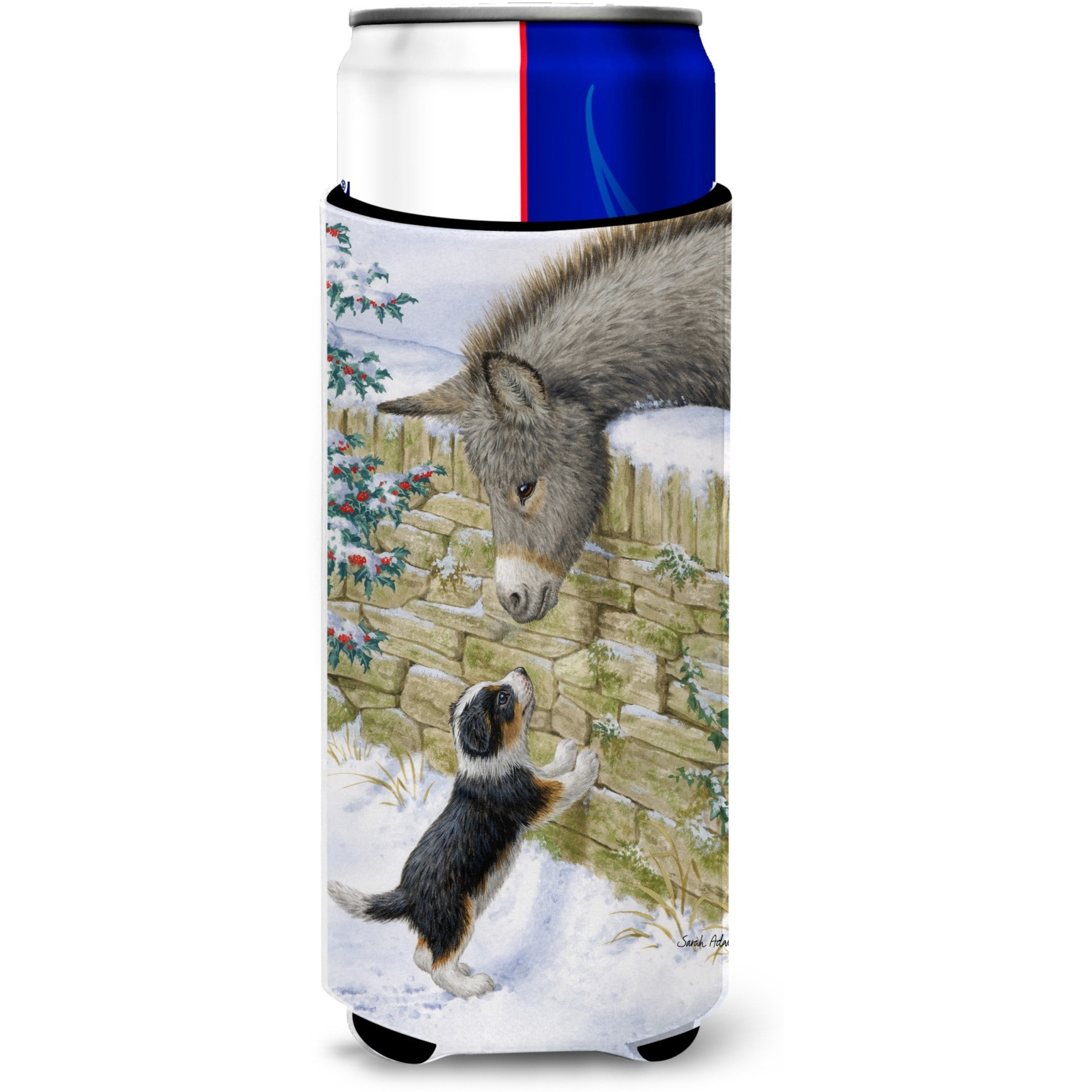 &quotCaroline's Treasures Pup and Donkey Michelob Ultra Koozies for Slim Cans, Multicolor"