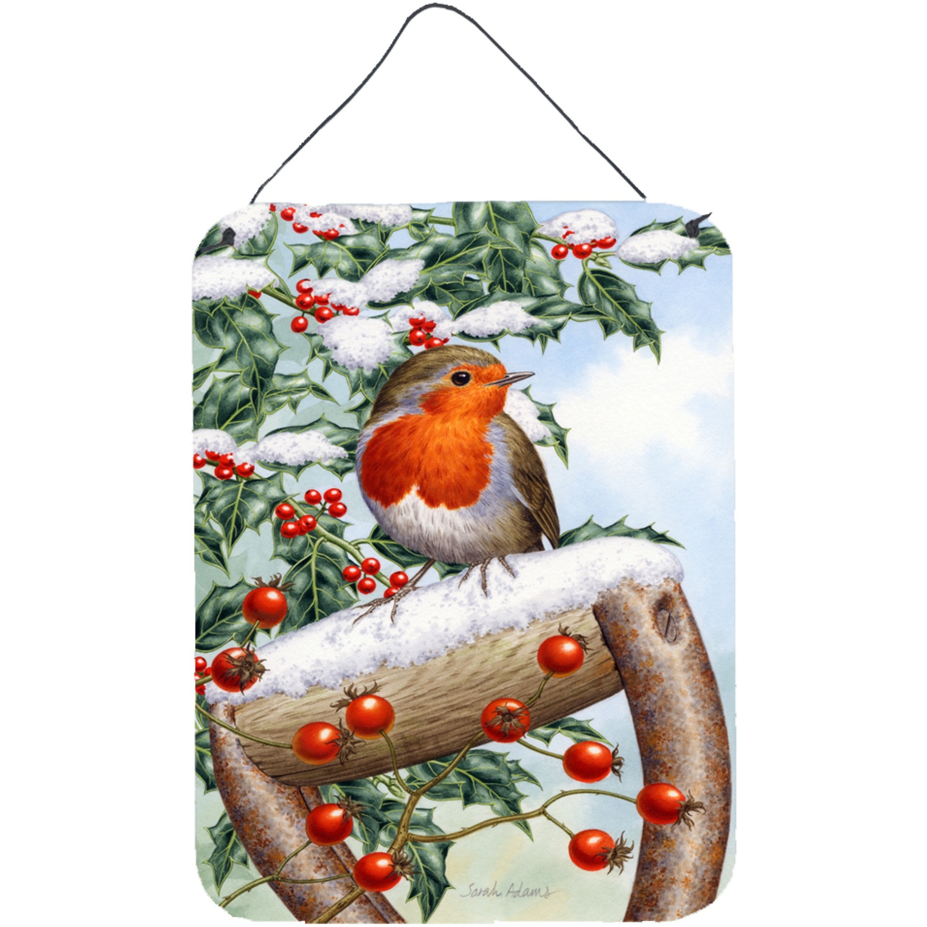 &quotCaroline's Treasures European Garden Robin Wall or Door Hanging Prints ASA2077DS1216, 16HX12W, Multicolor"