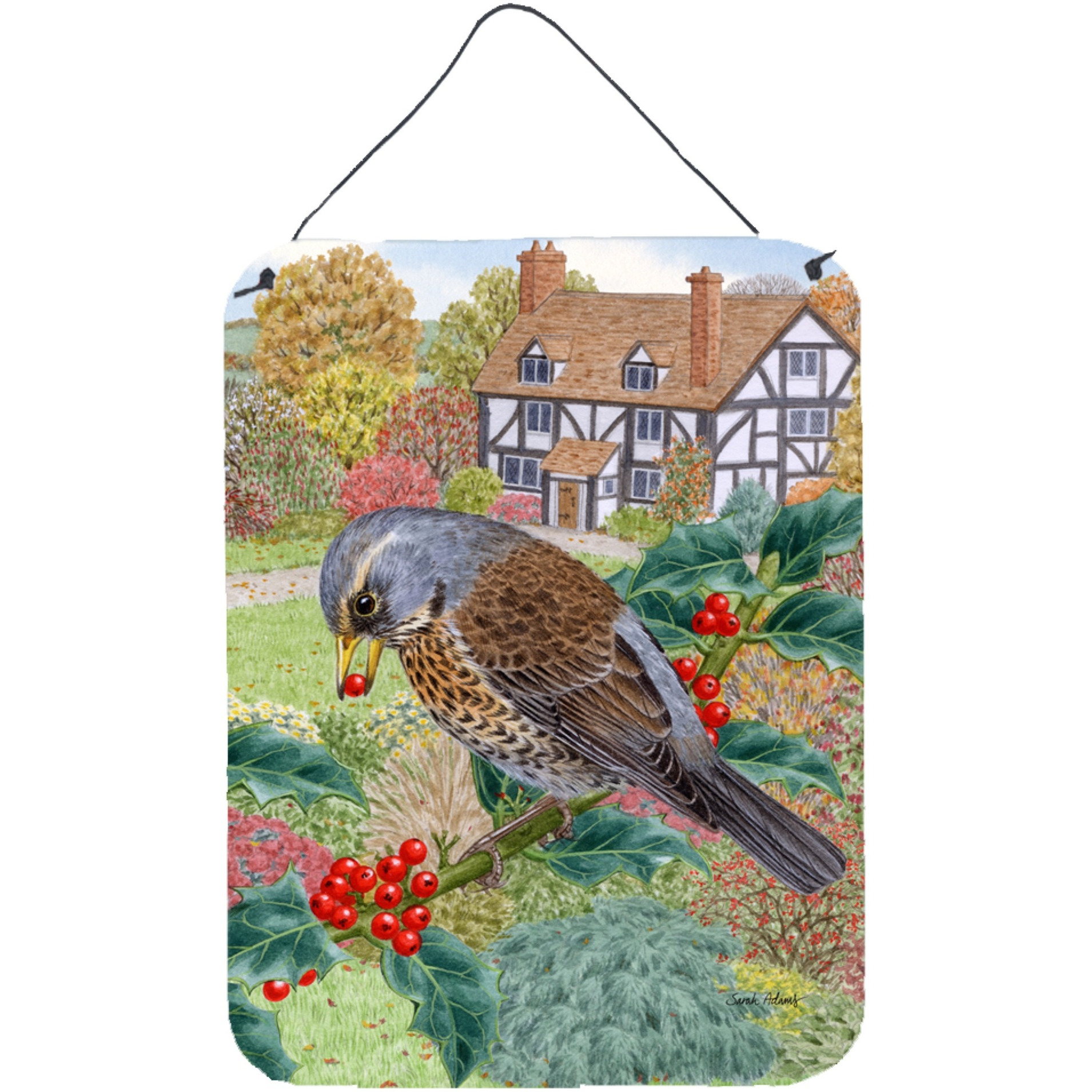 &quotCaroline's Treasures Fieldfare Wall or Door Hanging Prints ASA2092DS1216, 16HX12W, Multicolor"