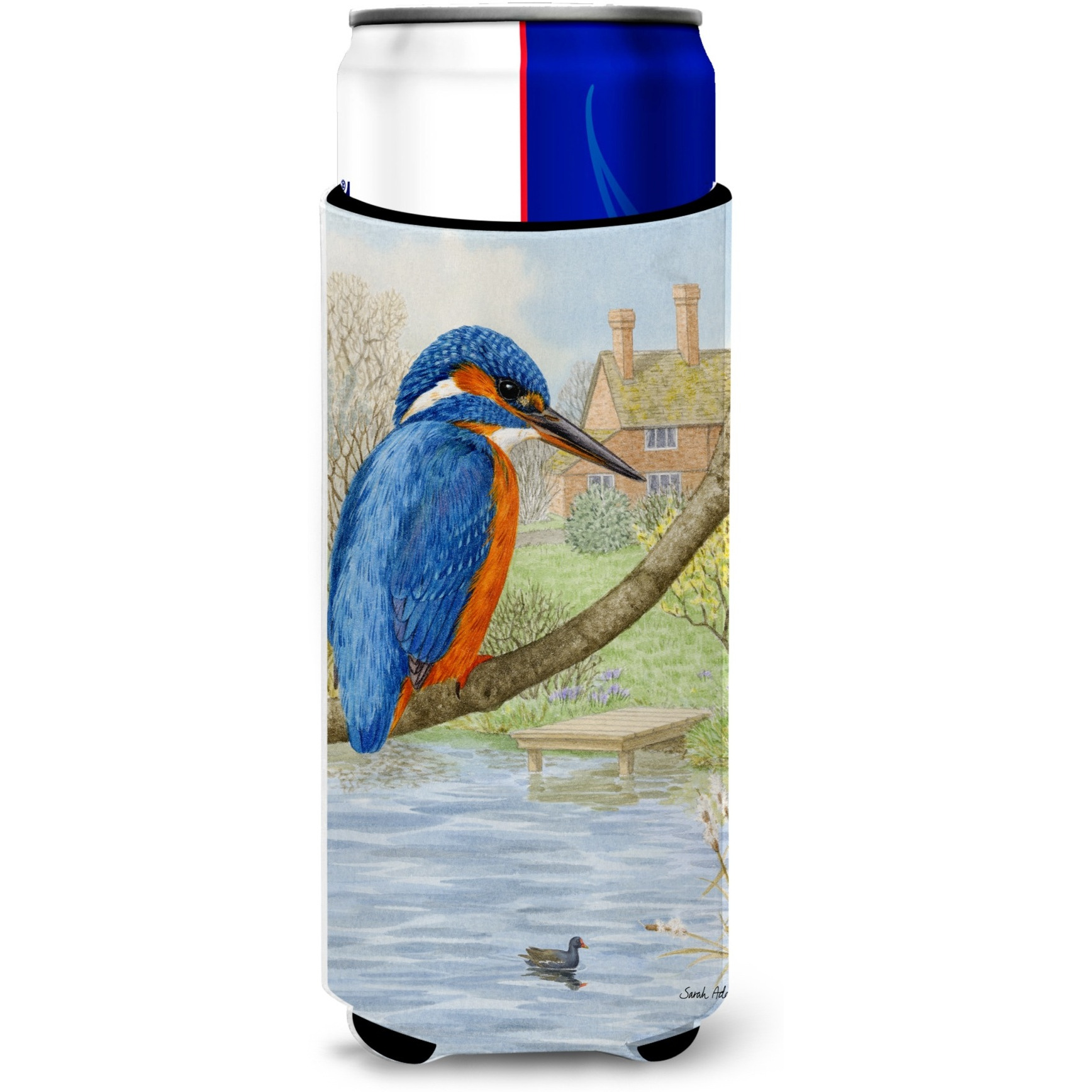 &quotCaroline's Treasures ASA2093MUK Kingfisher Michelob Ultra Koozies for Slim Cans, Multicolor"