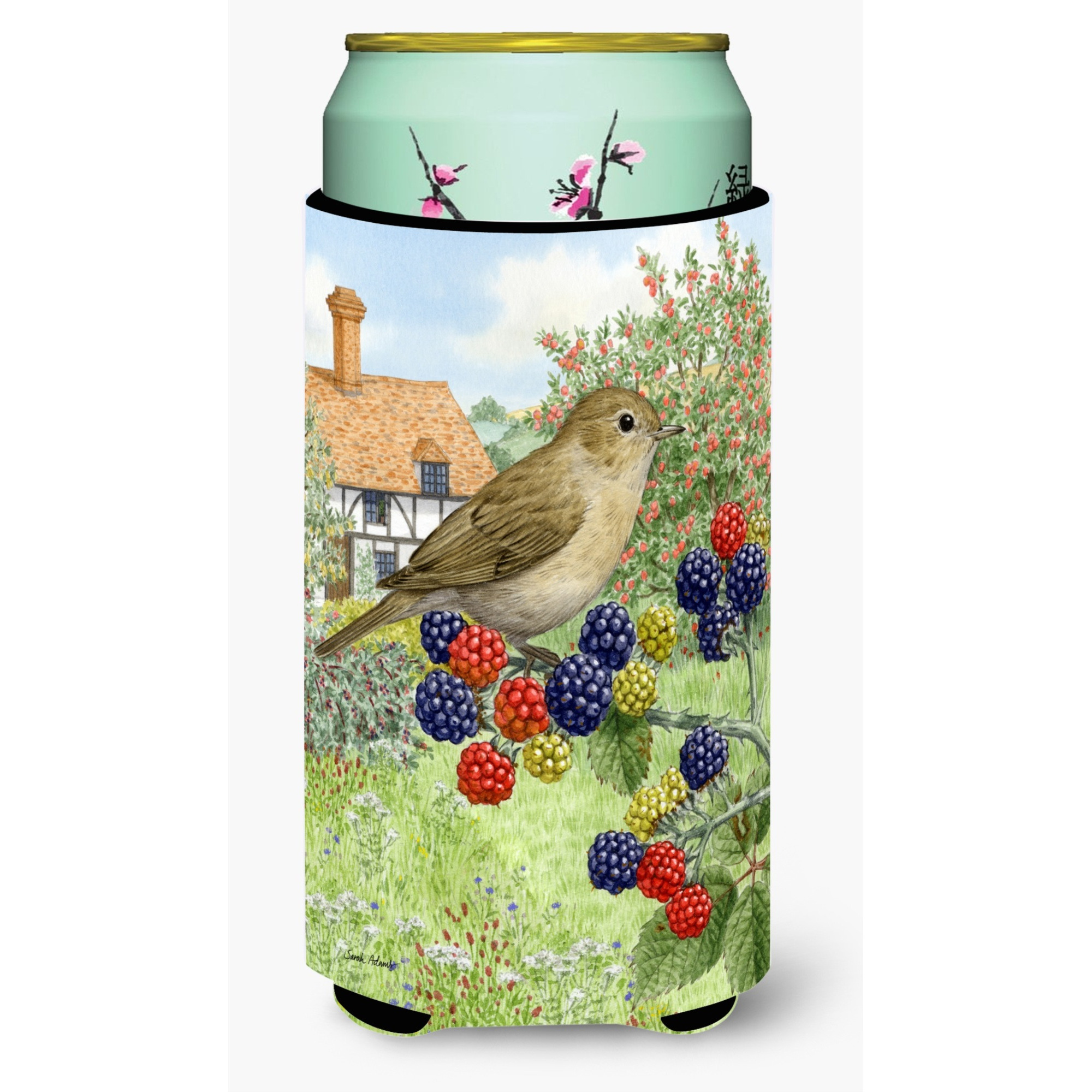&quotCaroline's Treasures Garden Warbler Tall Boy Koozie Hugger, Multicolor"