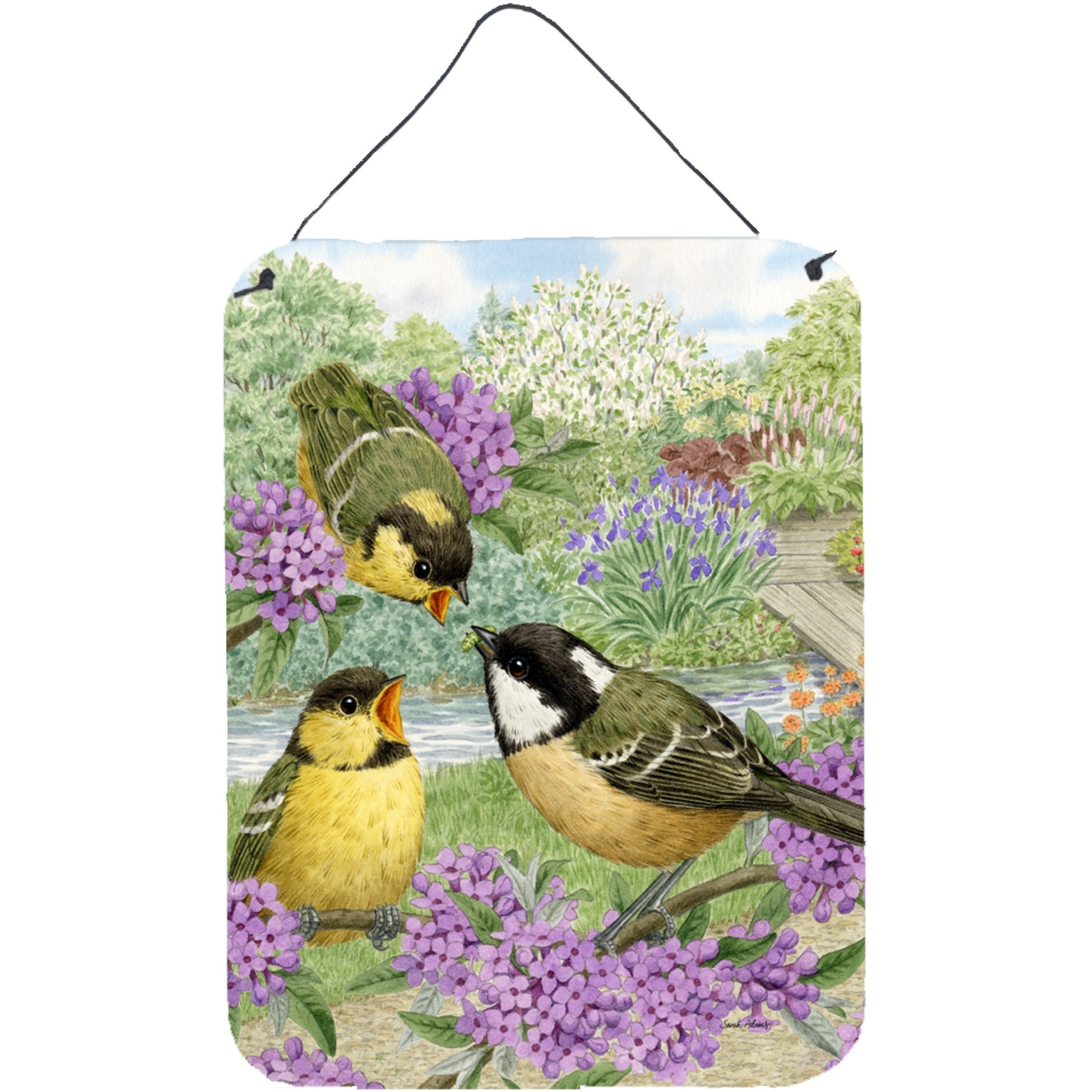 &quotCaroline's Treasures Coal Tits Wall or Door Hanging Prints ASA2098DS1216, 16HX12W, Multicolor"