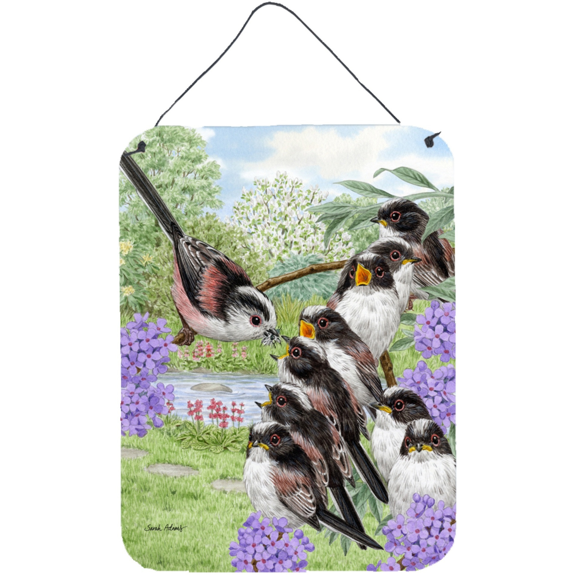 &quotCaroline's Treasures Long Tailed Tits Wall or Door Hanging Prints ASA2102DS1216, 16HX12W, Multicolor"