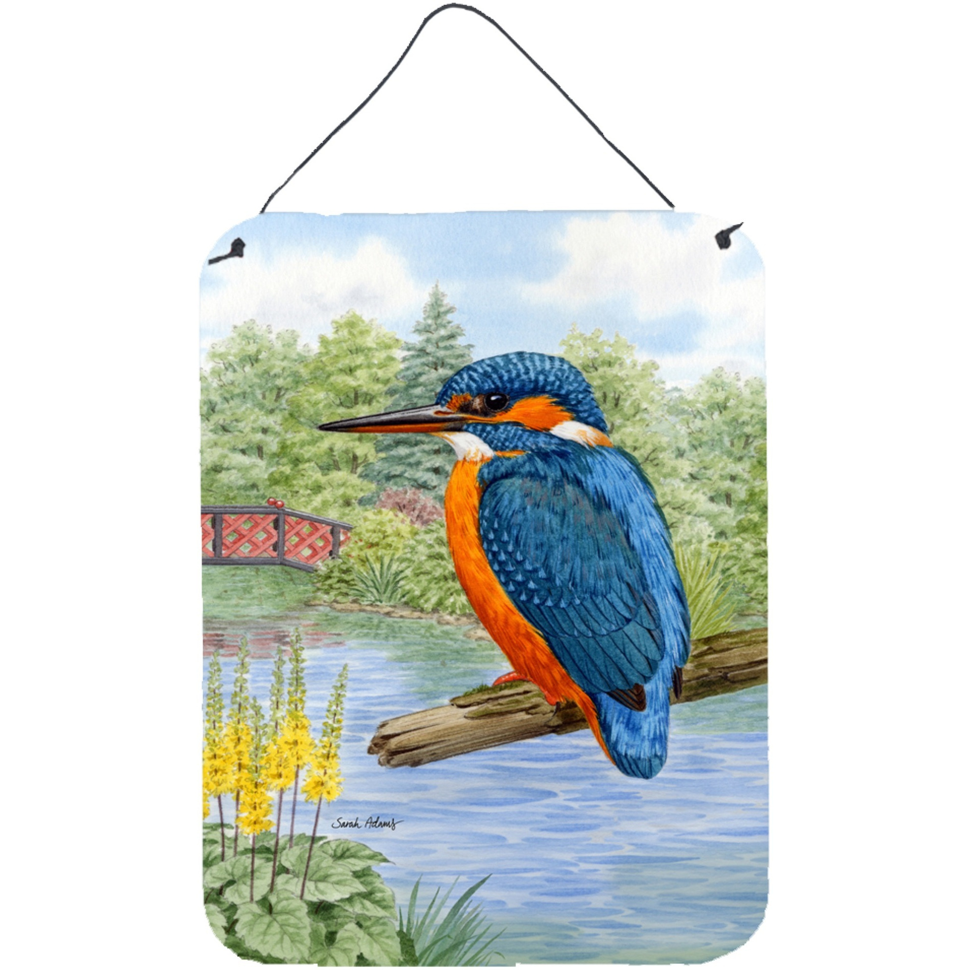 &quotCaroline's Treasures Kingfisher Wall or Door Hanging Prints ASA2104DS1216, 16HX12W, Multicolor"