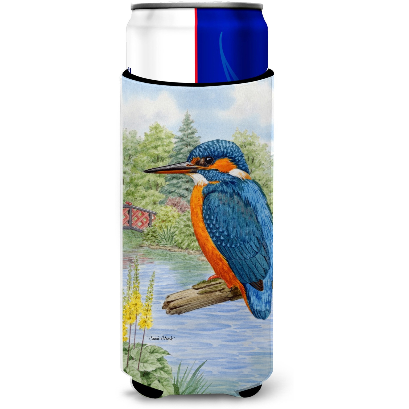 &quotCaroline's Treasures ASA2104MUK Kingfisher Michelob Ultra Koozies for Slim Cans, Multicolor"
