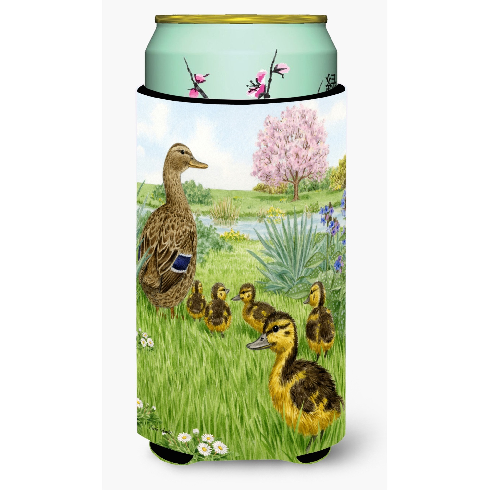 &quotCaroline's Treasures ASA2105TBC Female Mallard Duck and Ducklings Tall Boy Koozie Hugger, Multicolor"