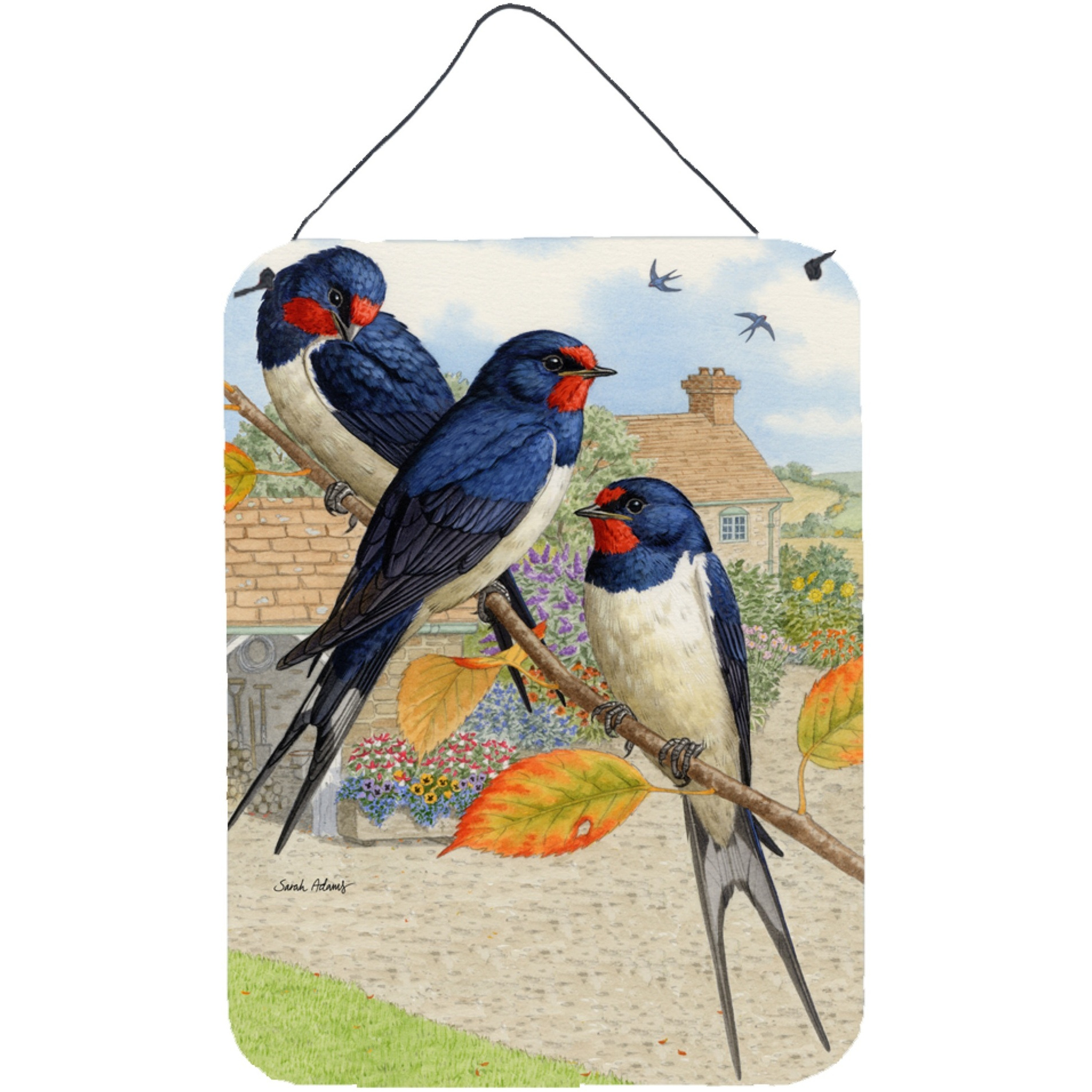&quotCaroline's Treasures Barn Swallows Wall or Door Hanging Prints ASA2106DS1216, 16HX12W, Multicolor"