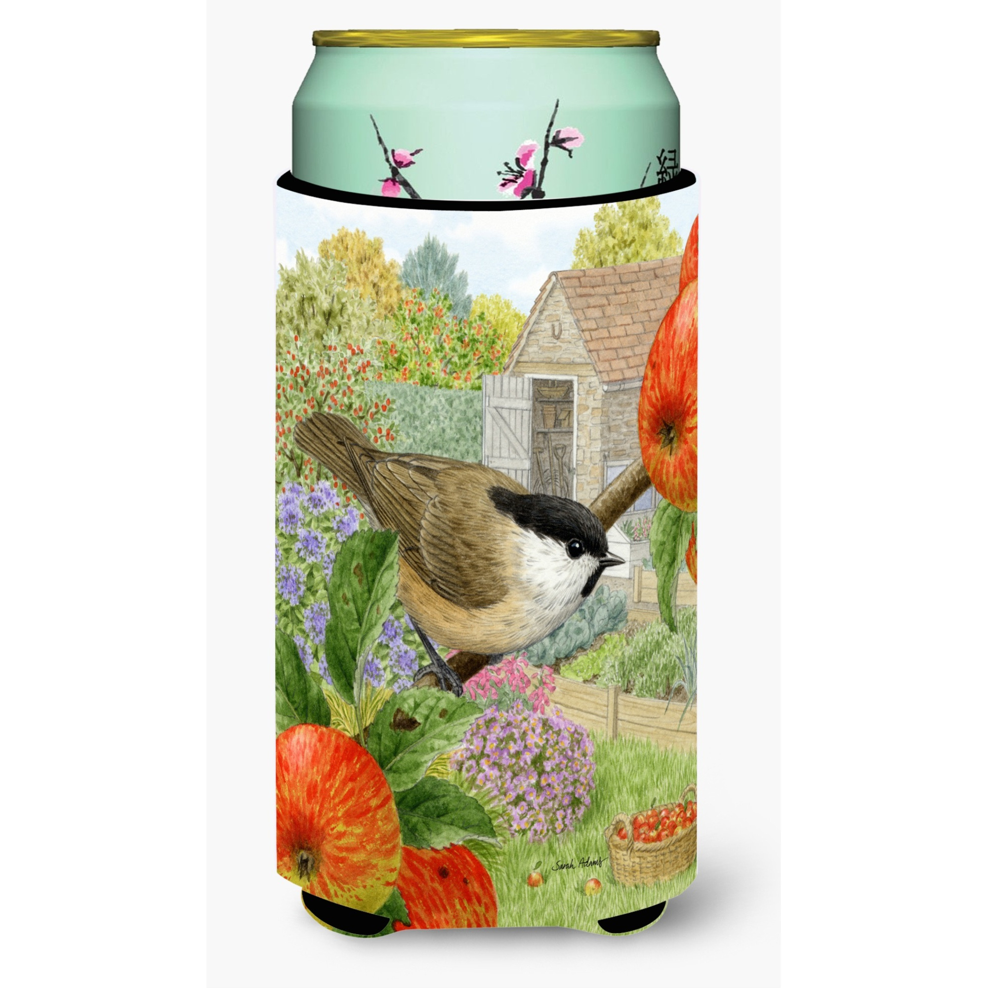 &quotCaroline's Treasures ASA2111TBC Coal Tits Tall Boy Koozie Hugger, Multicolor"