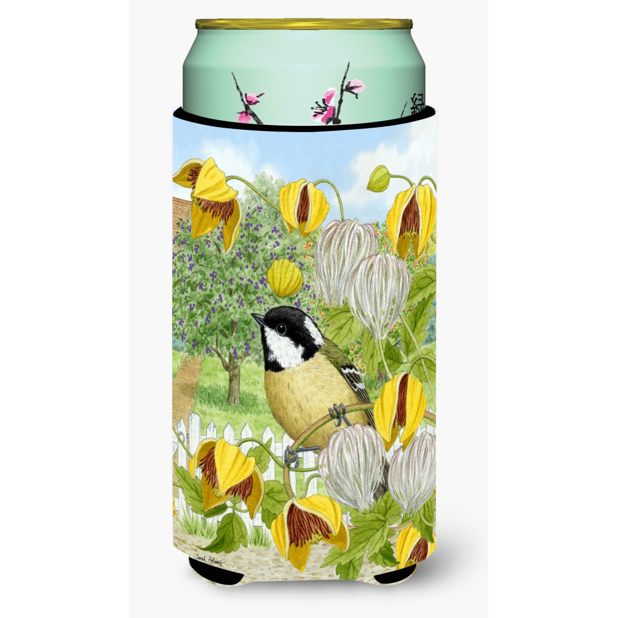 &quotCaroline's Treasures Coal Tit Tall Boy Koozie Hugger, Multicolor"