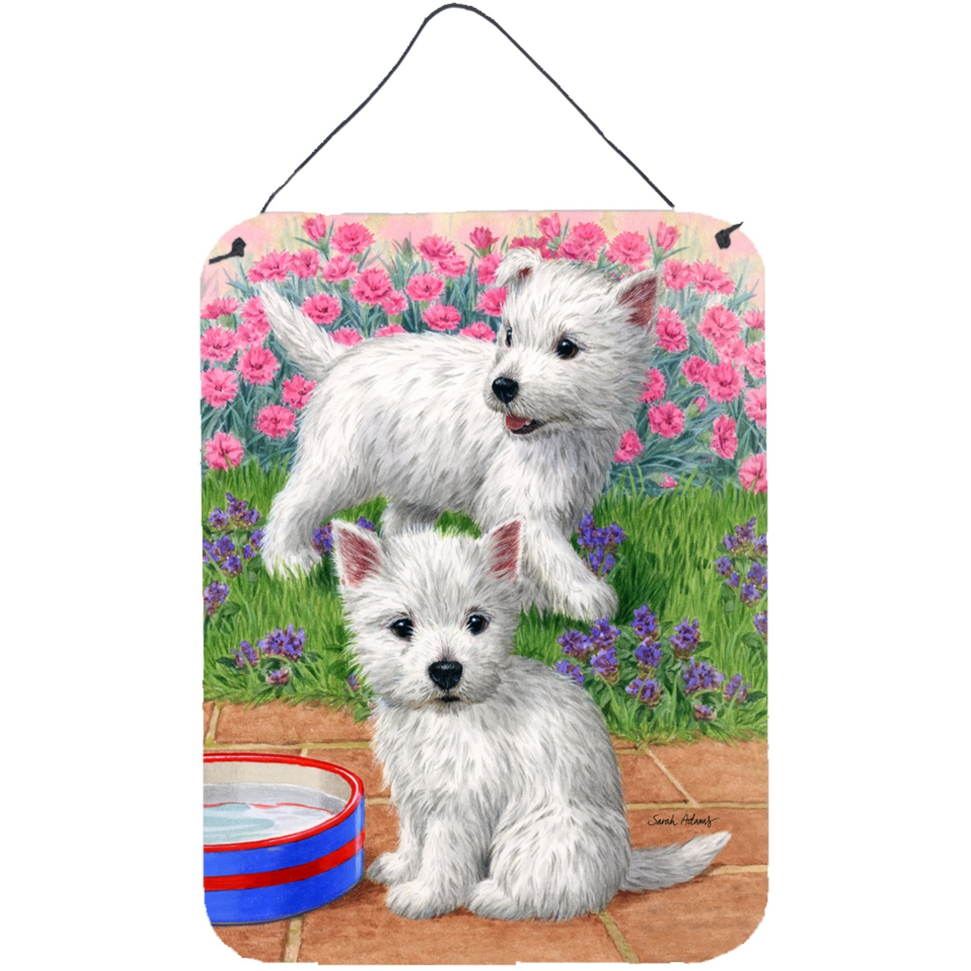 &quotCaroline's Treasures Westie Pups Wall or Door Hanging Prints ASA2117DS1216, 16HX12W, Multicolor"