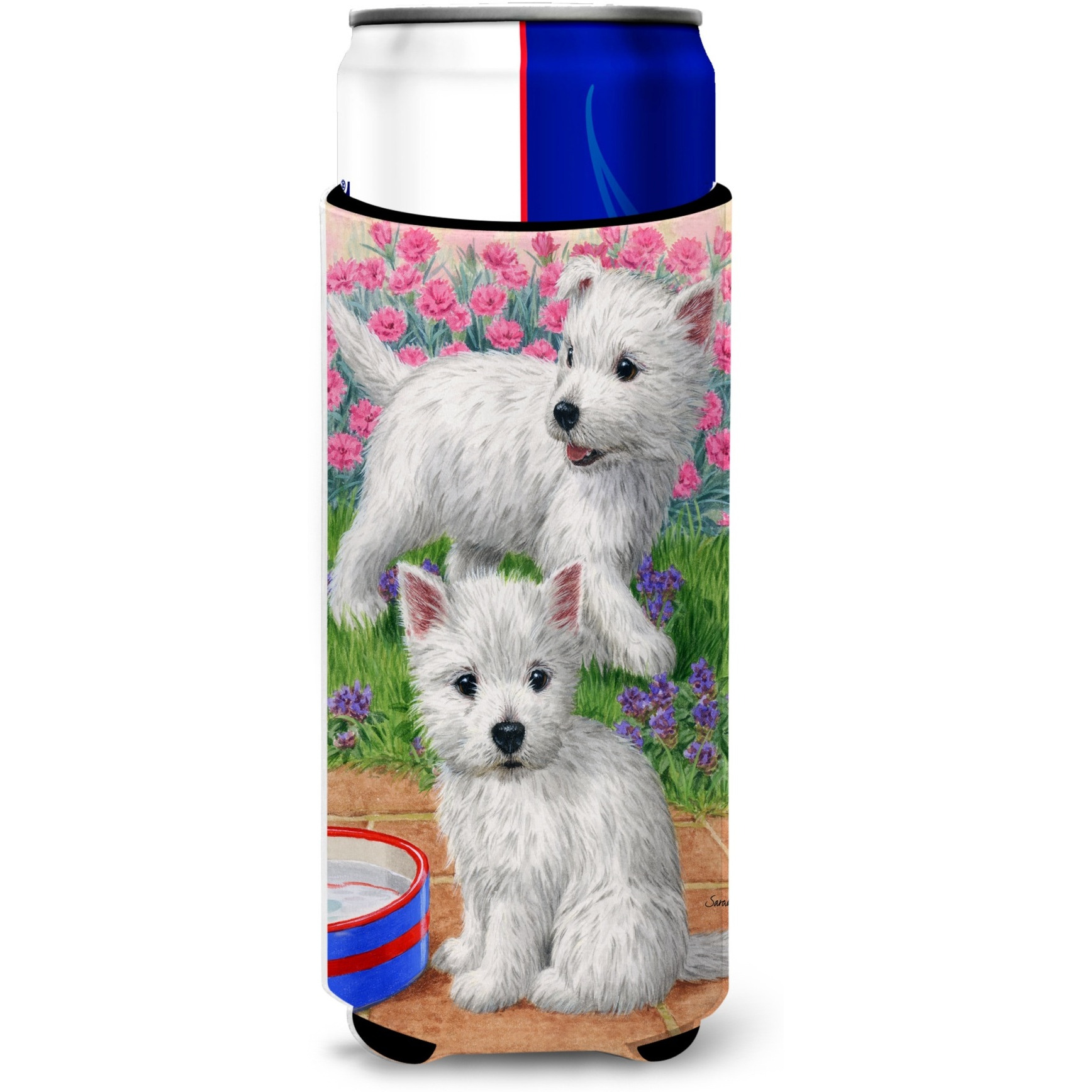 &quotCaroline's Treasures Westie Pups Michelob Ultra Koozies for Slim Cans, Multicolor"