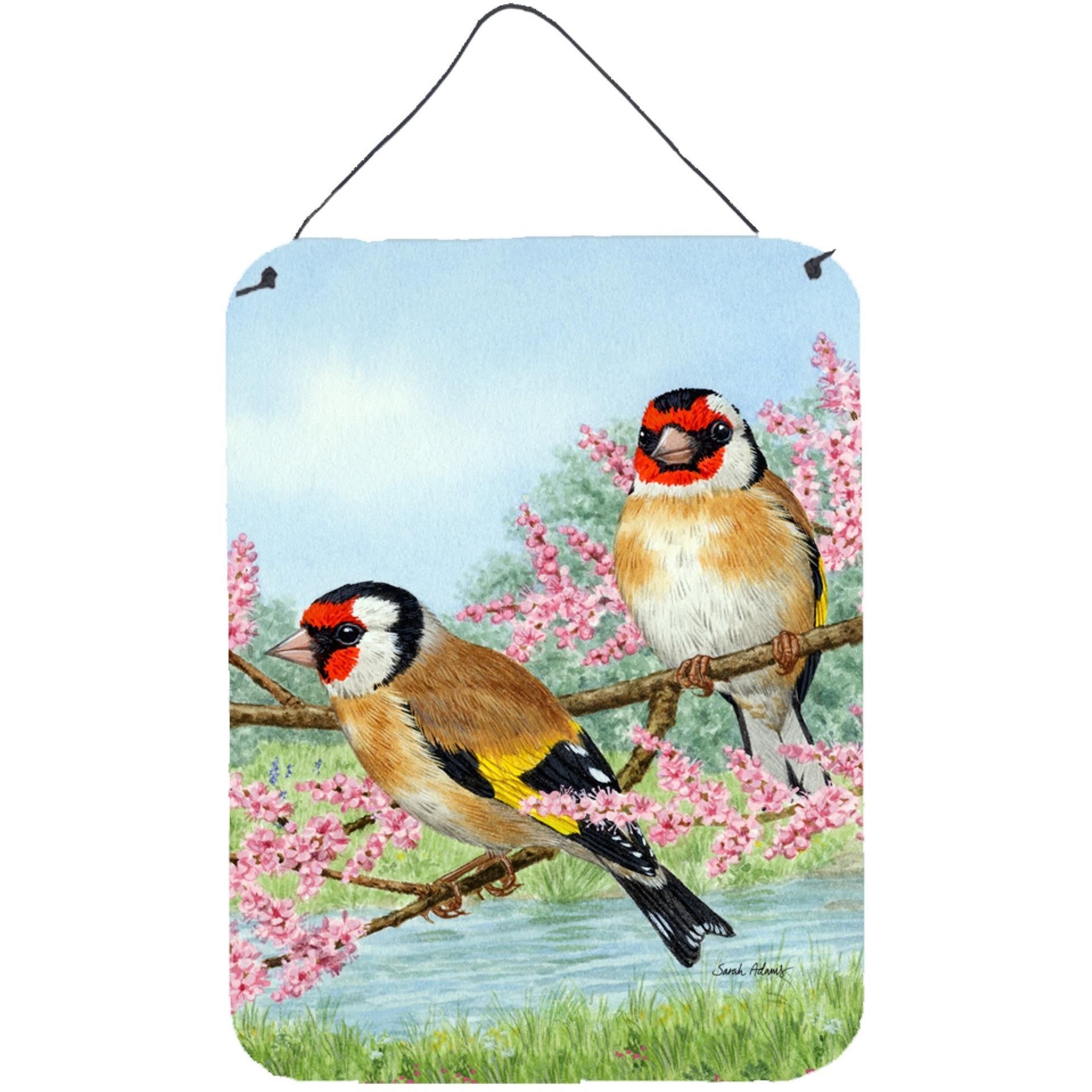 &quotCaroline's Treasures European Goldfinches Wall or Door Hanging Prints ASA2119DS1216, 16HX12W, Multicolor"