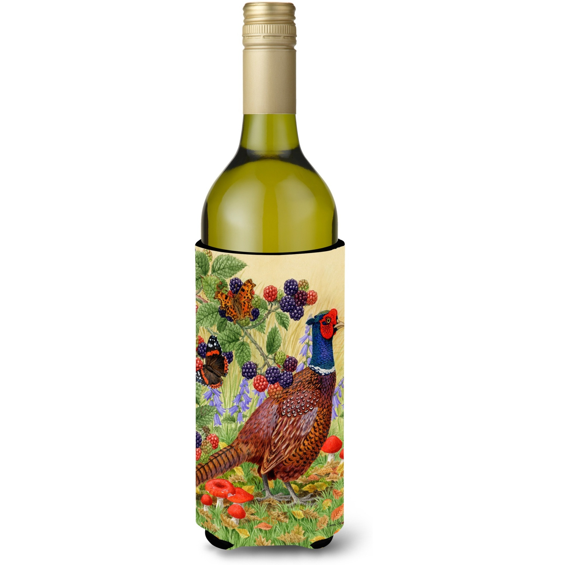&quotCaroline's Treasures ASA2121LITERK Pheasant Wine Bottle Koozie Hugger, 750 ml, Multicolor"