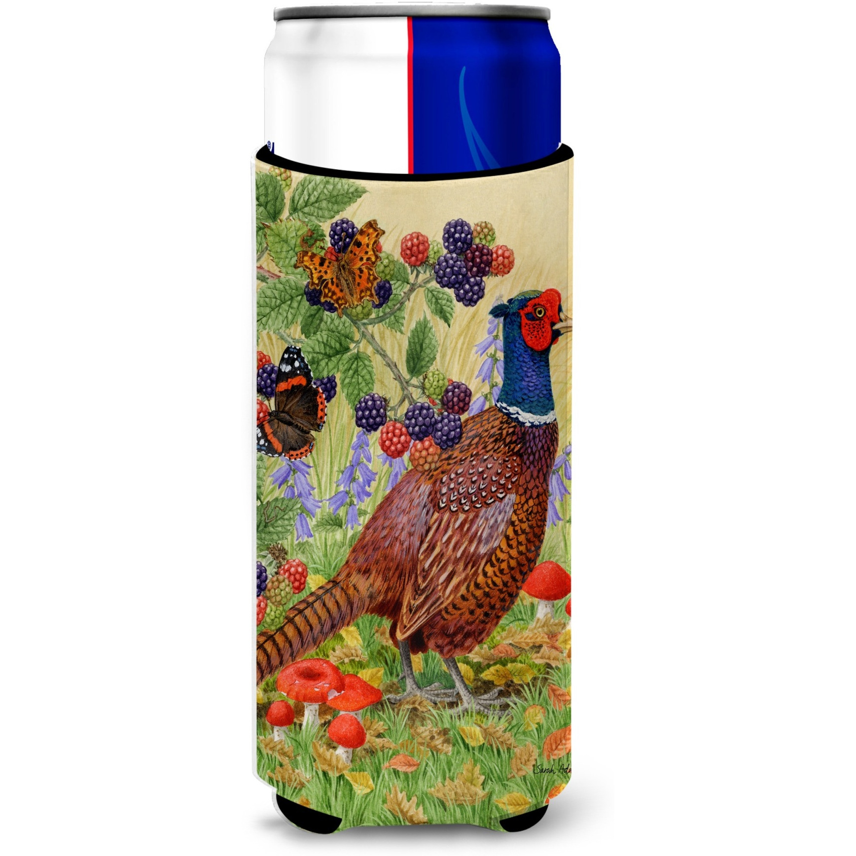 &quotCaroline's Treasures ASA2121MUK Pheasant Michelob Ultra Koozies for Slim Cans, Multicolor"