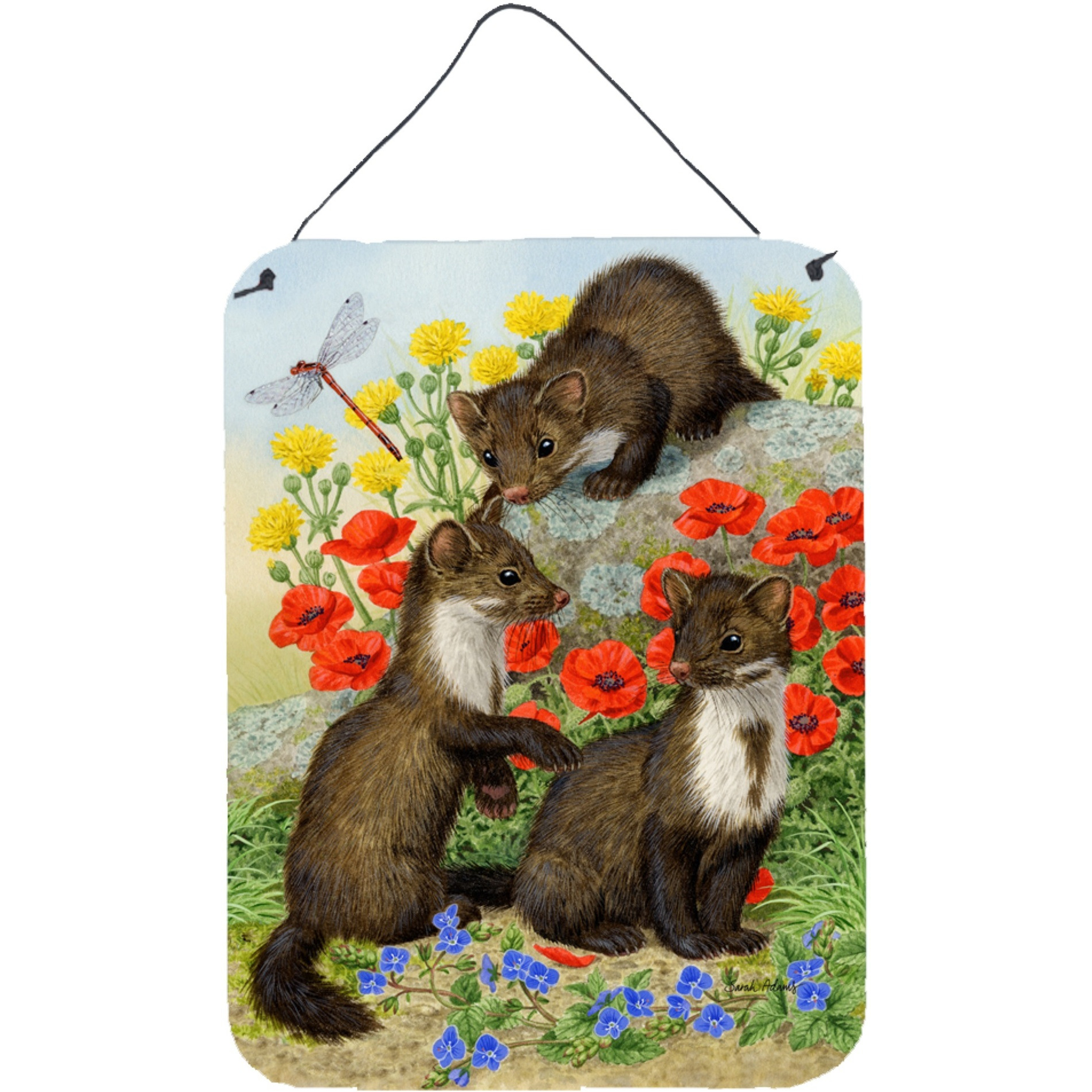 &quotCaroline's Treasures Stone Martins Beech Marten Wall or Door Hanging Prints ASA2122DS1216, 16HX12W, Multicolor"