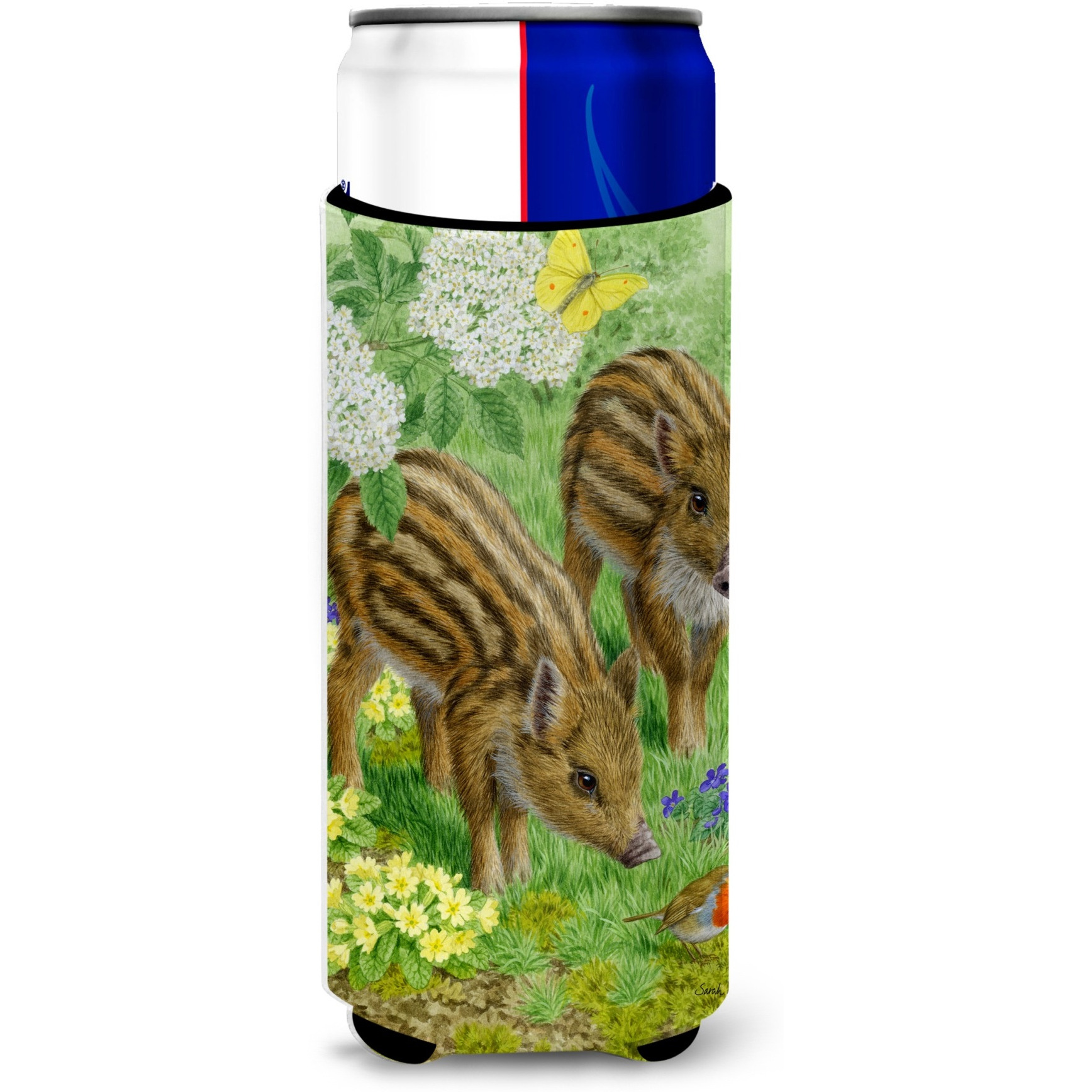 &quotCaroline's Treasures Wild Boar Michelob Ultra Koozies for Slim Cans, Multicolor"