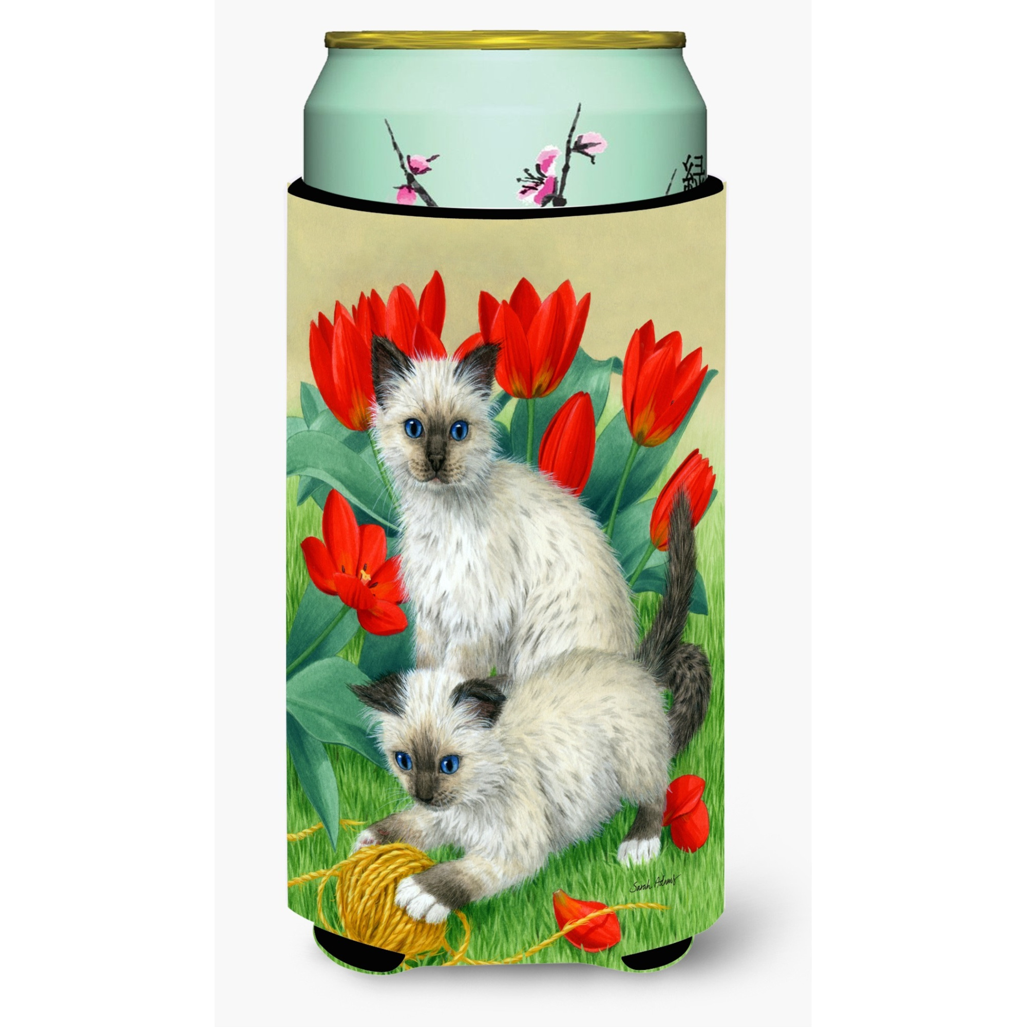 &quotCaroline's Treasures Birman Kittens Tall Boy Koozie Hugger, Multicolor"