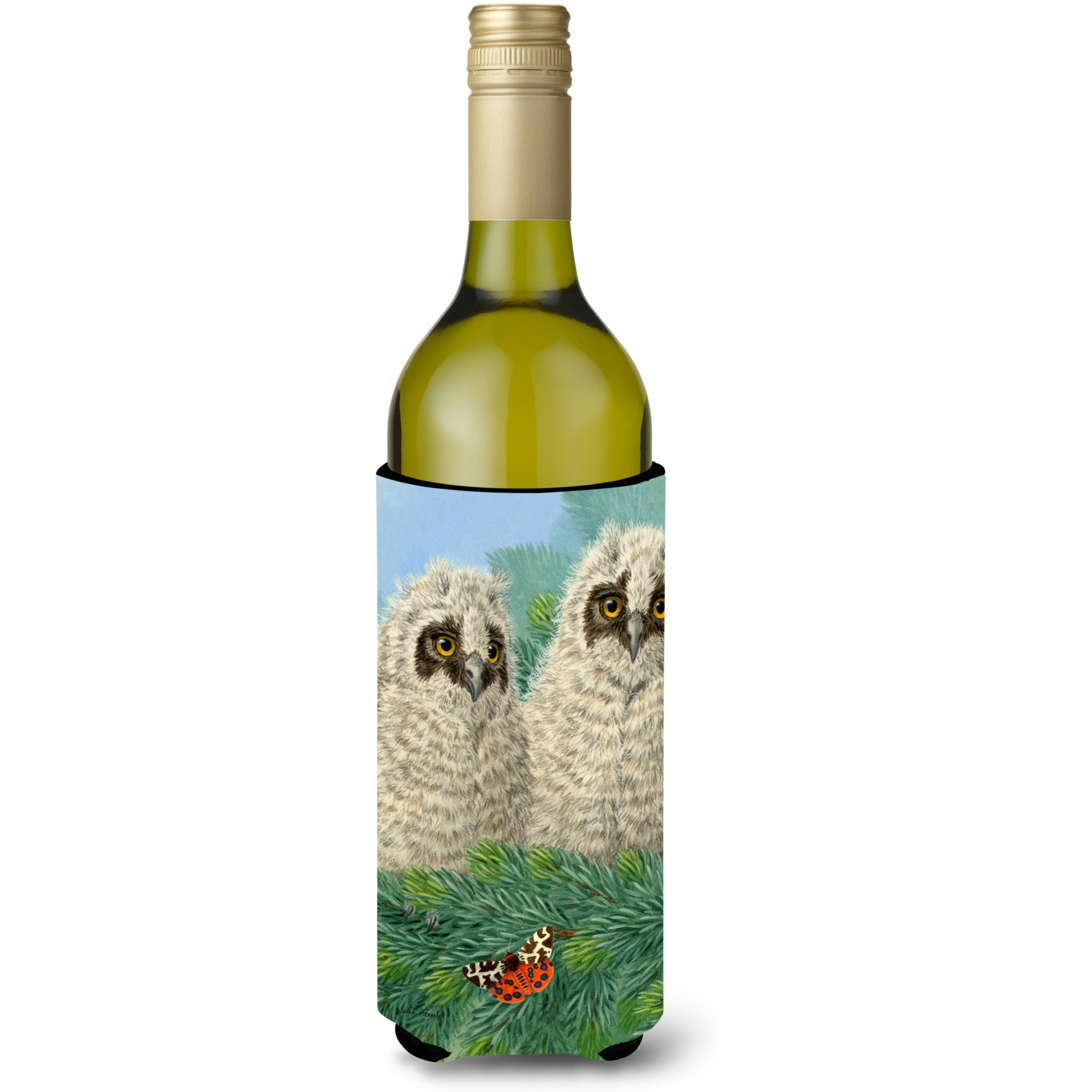 &quotCaroline's Treasures Owlets Wine Bottle Koozie Hugger, 750 ml, Multicolor"