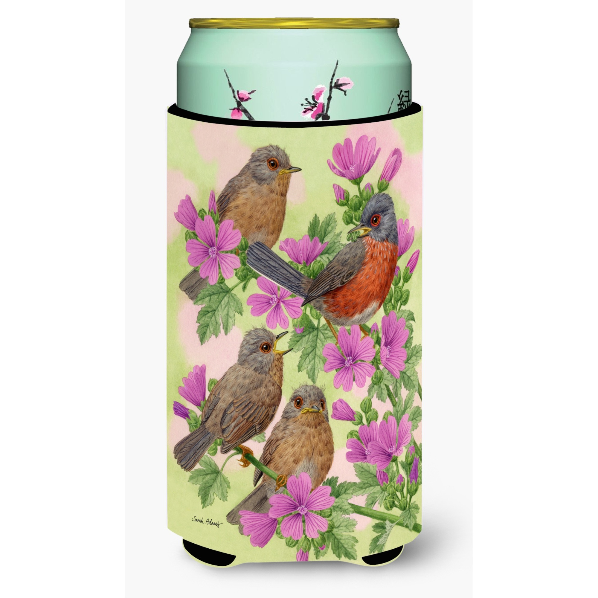 &quotCaroline's Treasures Warbler Family Tall Boy Koozie Hugger, Multicolor"